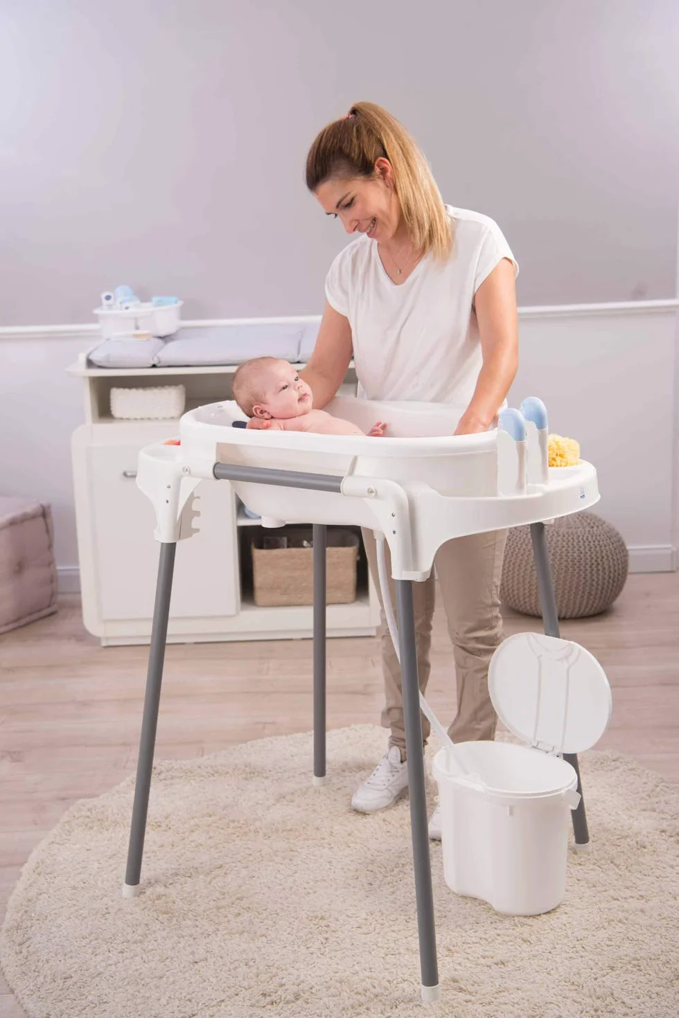 Rotho Babydesign 20002 0210 Secchio per Pannolini Usati - Top Windelmeier , 332 x 270 x 295 mm, Rosa (STranslucent Pink)