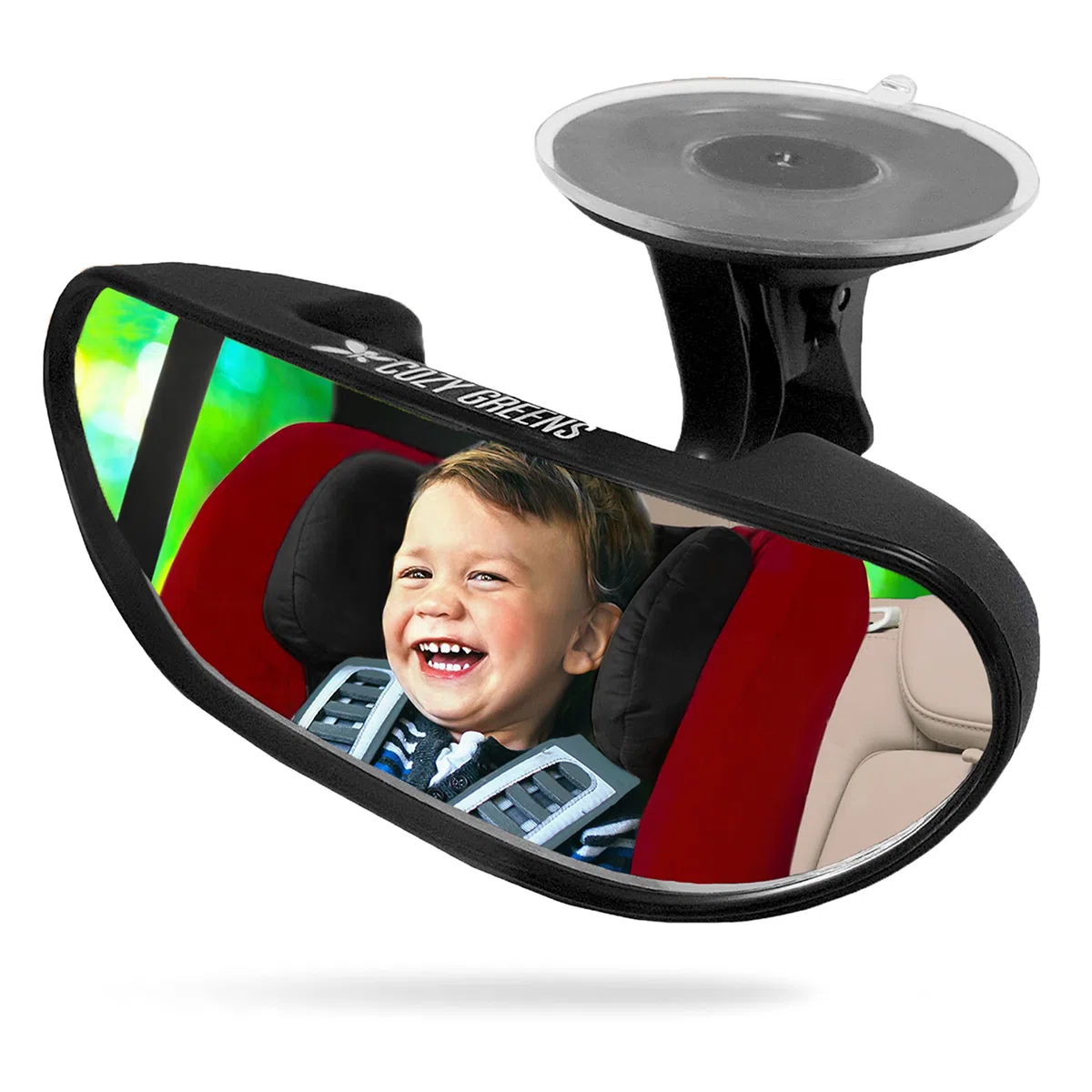 COZY GREENS Specchio Auto Per Bambini Parabrezza Per Neonati Frontale, Specchio Di Sicurezza Per Bambini Infrangibile, Ventosa Regolabile (S)