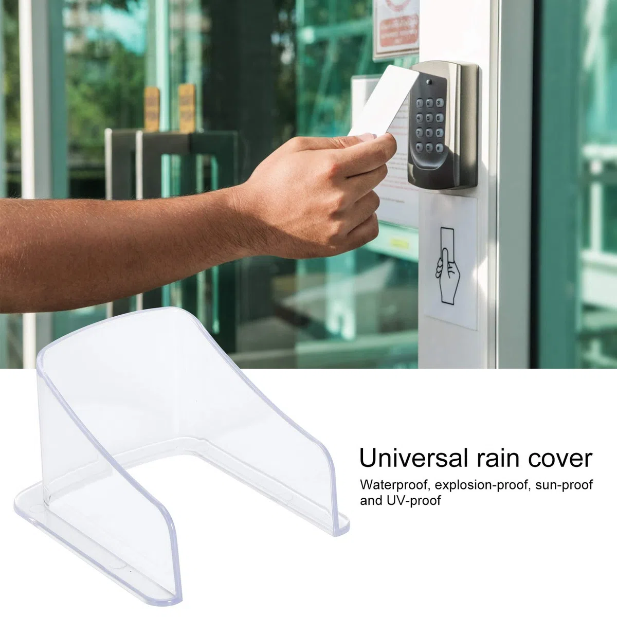 Copertura da Campanello, Trasparente Copertura Protezione Accessi, Universale Esterno Antipioggia Copertura da Campanello per Rilevazione Delle Presenze Tastiere di Accessi