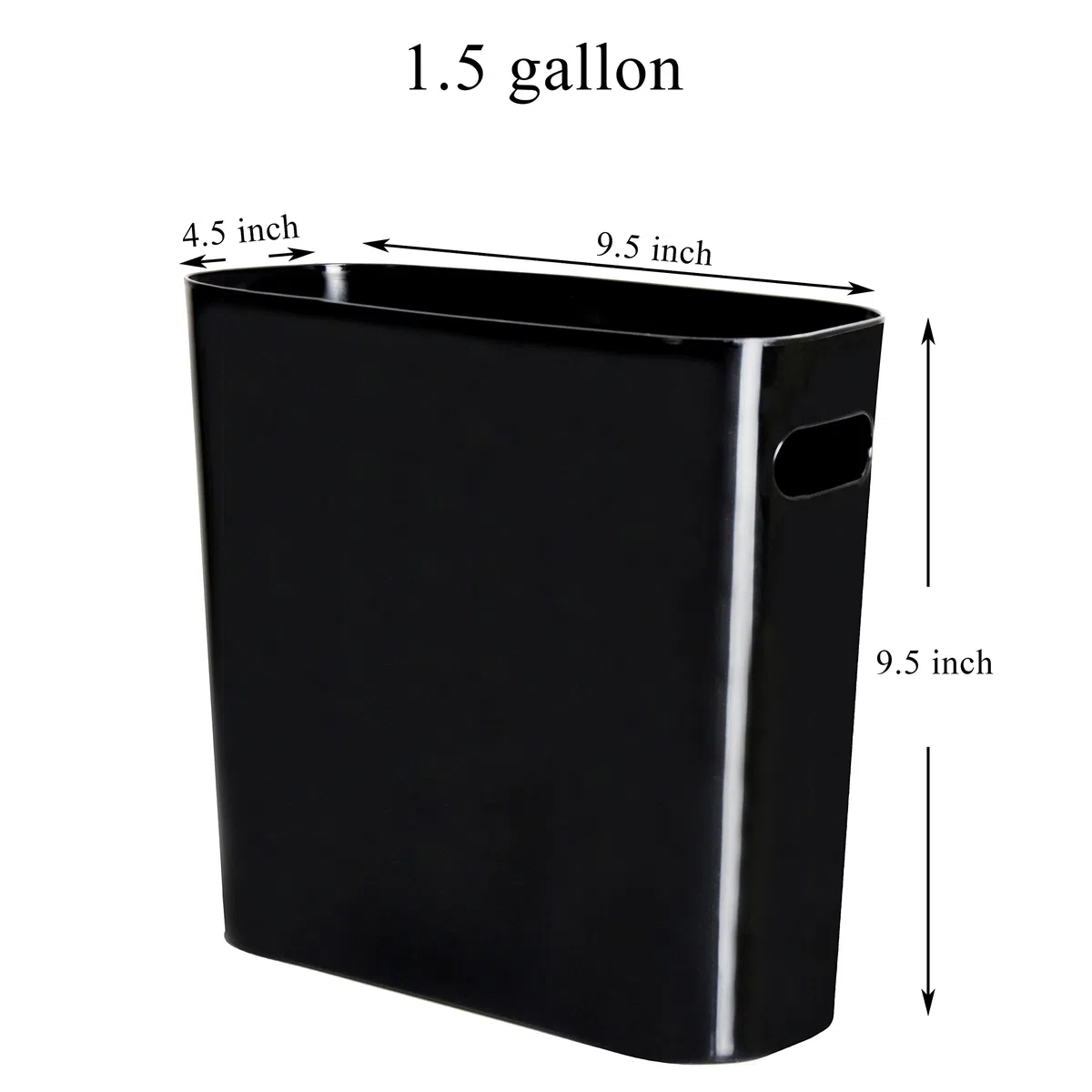 Youngever 5.5L Cestino Sottile Può, Cestino dei Rifiuti di Plastica (Nero)