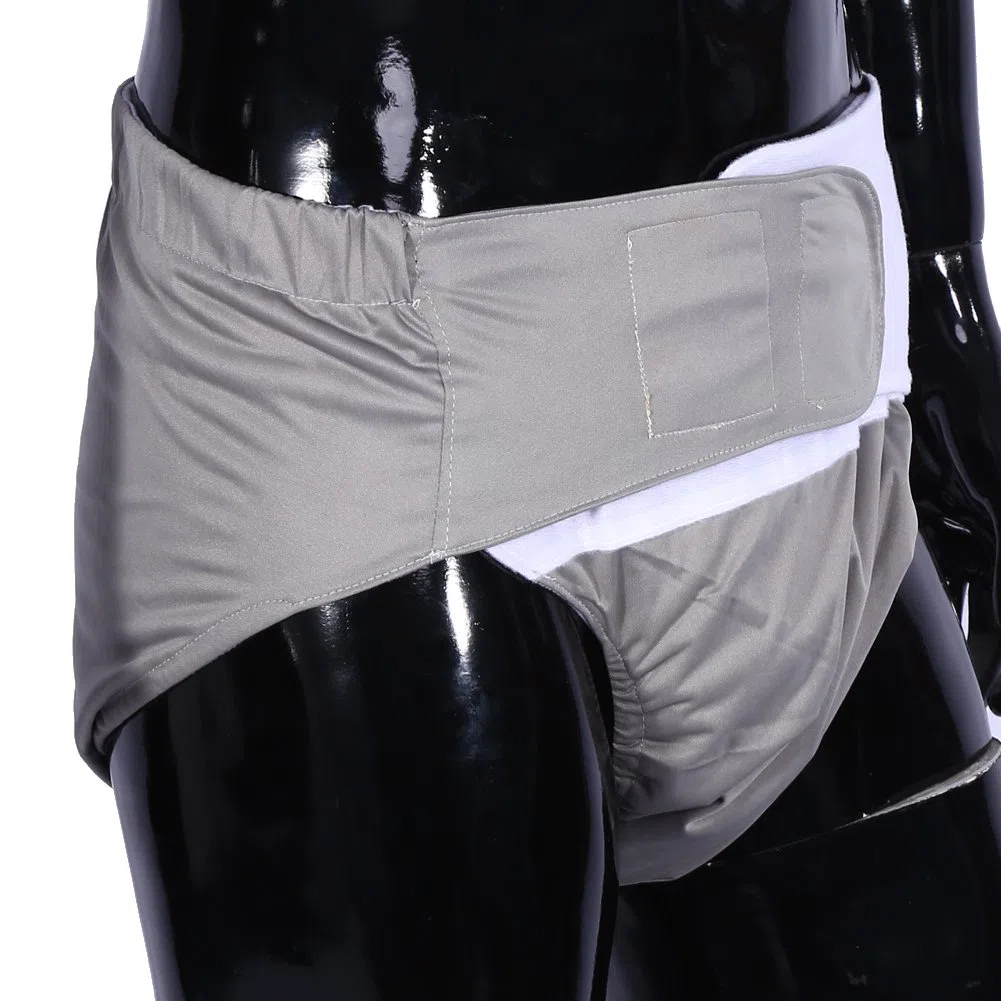 Nikou Pannolini Lavabili per Adulti, Riutilizzabile Biancheria Intima Mutande Incontinenza, Lavabili e Regolabile, Pantaloni per Pannolini traspiranti (Colore : Grigio)