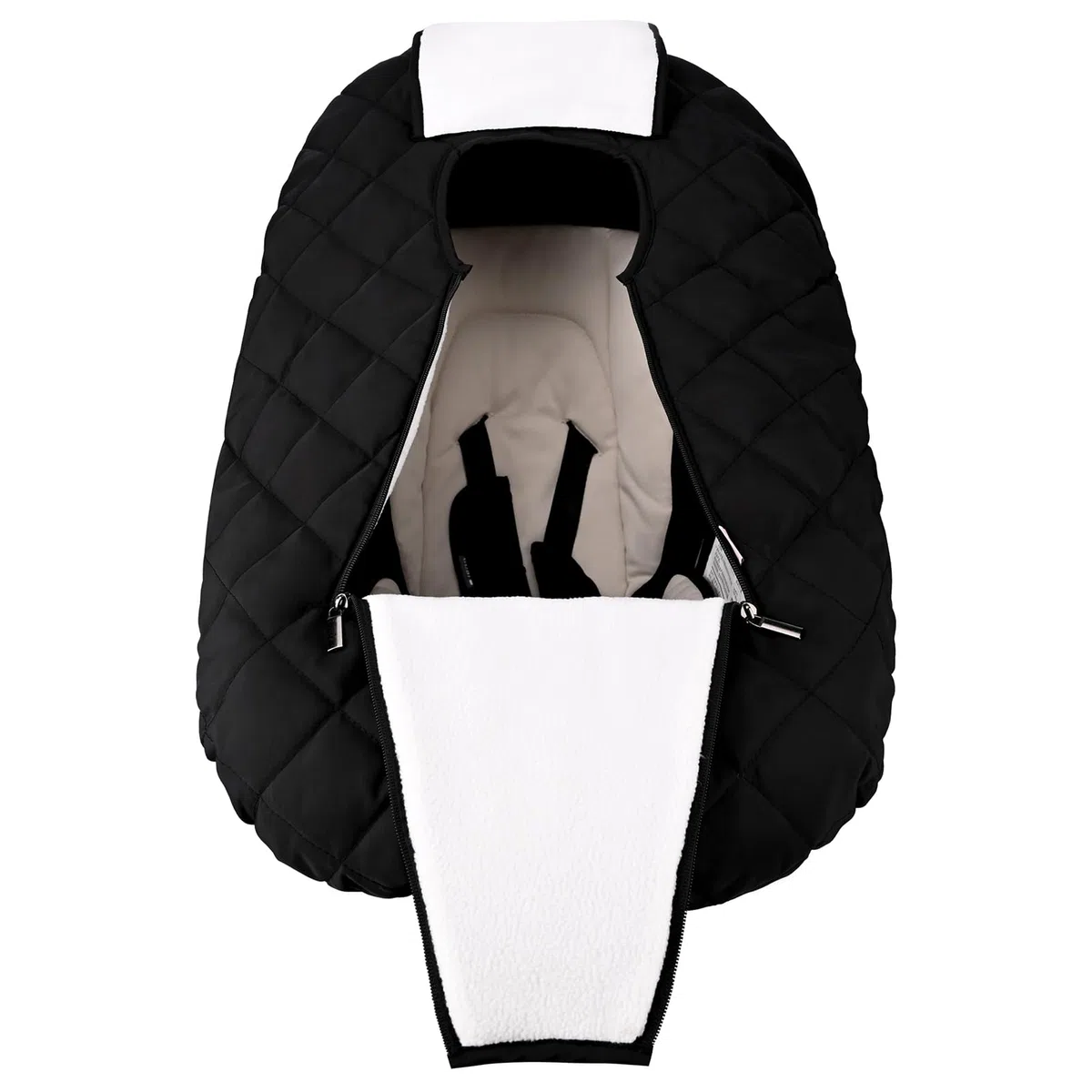 Bebamour Copriseggiolino Auto Universale Caldo Seggiolino Auto Pedana Anti Vento e Acqua Porta Zip Anteriore Lavabile in Macchina
