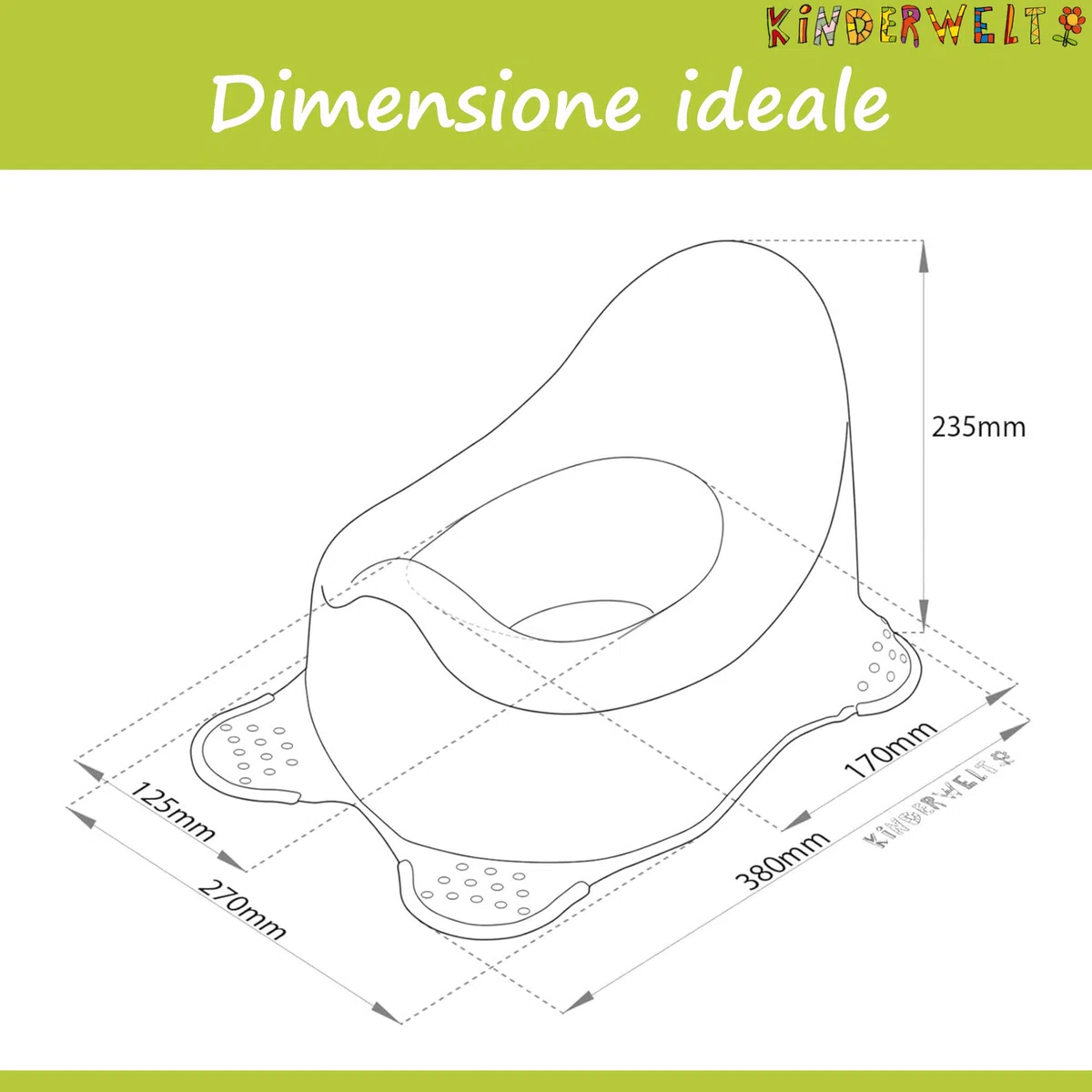 Perl Premium Vasino Disney Winnie Puuh per Neonati e Bambini Stabile Babytopf con Anti-rutsch-funktion Perl Bianco con Unico Venatura Individuale Piacevole Effetto Glitter