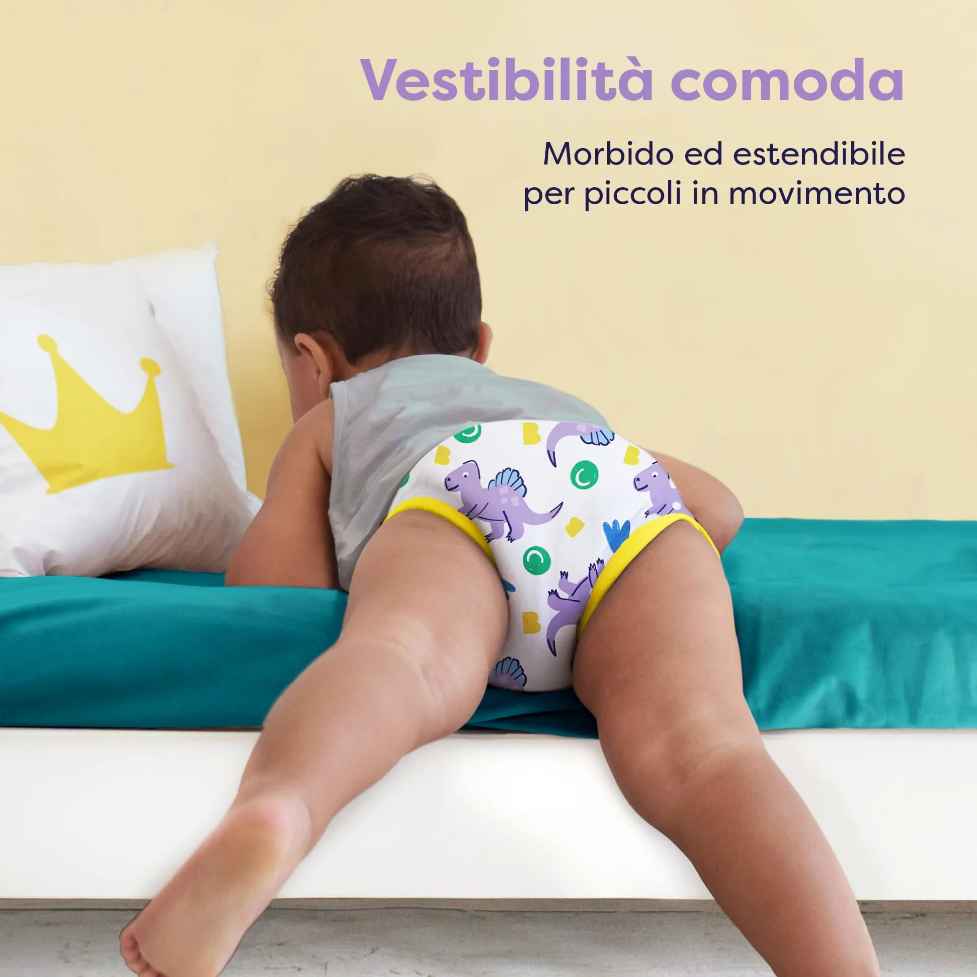 Bambino Mio, Mutandine di Apprendimento Riutilizzabili, Confezione da 3, 3-4 Anni, Mix di dinosauri - Lavabili, Ricamo a Punto Croce, Marchio Britannico Premiato