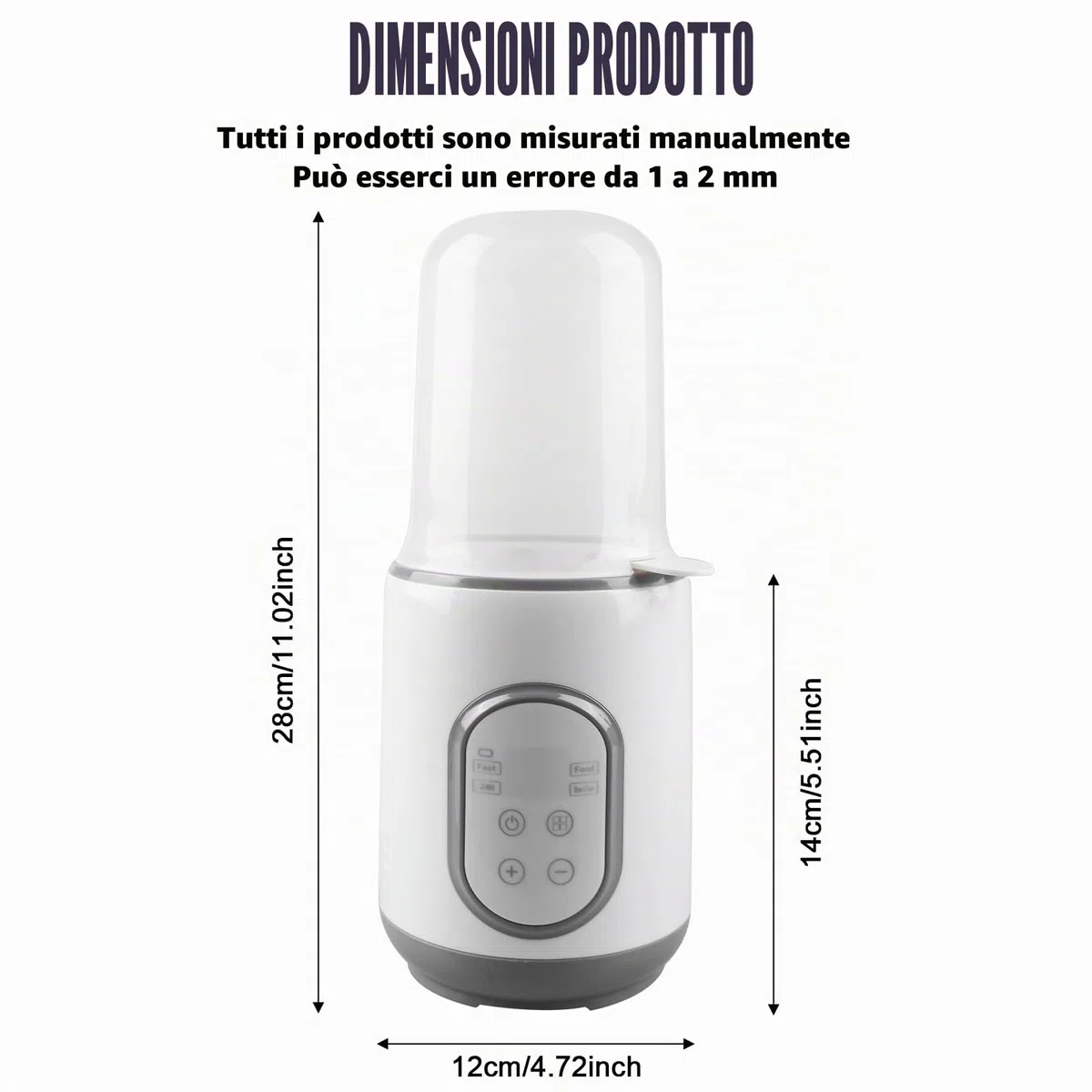 Scaldabiberon per Bambini, Multifunzione 8 in 1 Scaldabiberon per Bambini, Scaldabiberon con Regolazione Intelligente della Temperatura e Display LCD, Scaldabiberon per Bambini in Viaggio per Tutte le
