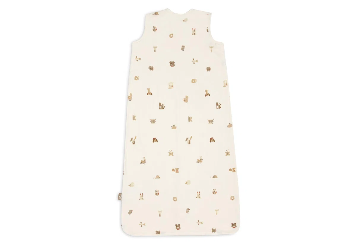 Jollein Sacco nanna per neonati in jersey – 110 cm – Amici degli animali – 100% cotone – 0,5 TOG – Sacco nanna estivo per neonati – Con cerniera – Certificato OEKO-TEX