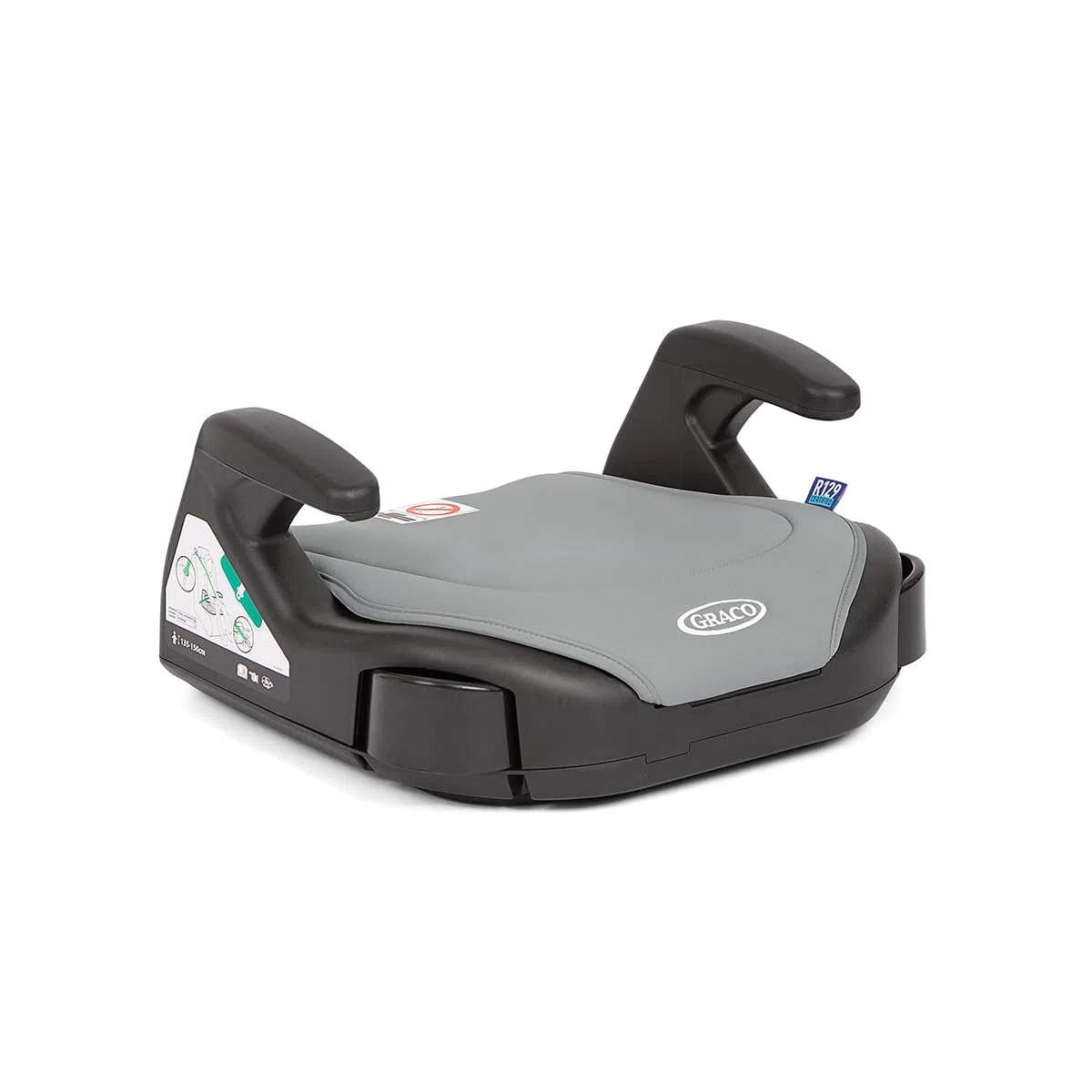 Graco - Booster Basic R129 Rialzo senza schienale, per bambini di altezza 135-150 cm (da 7 a 12 anni circa), colore Opal Sky