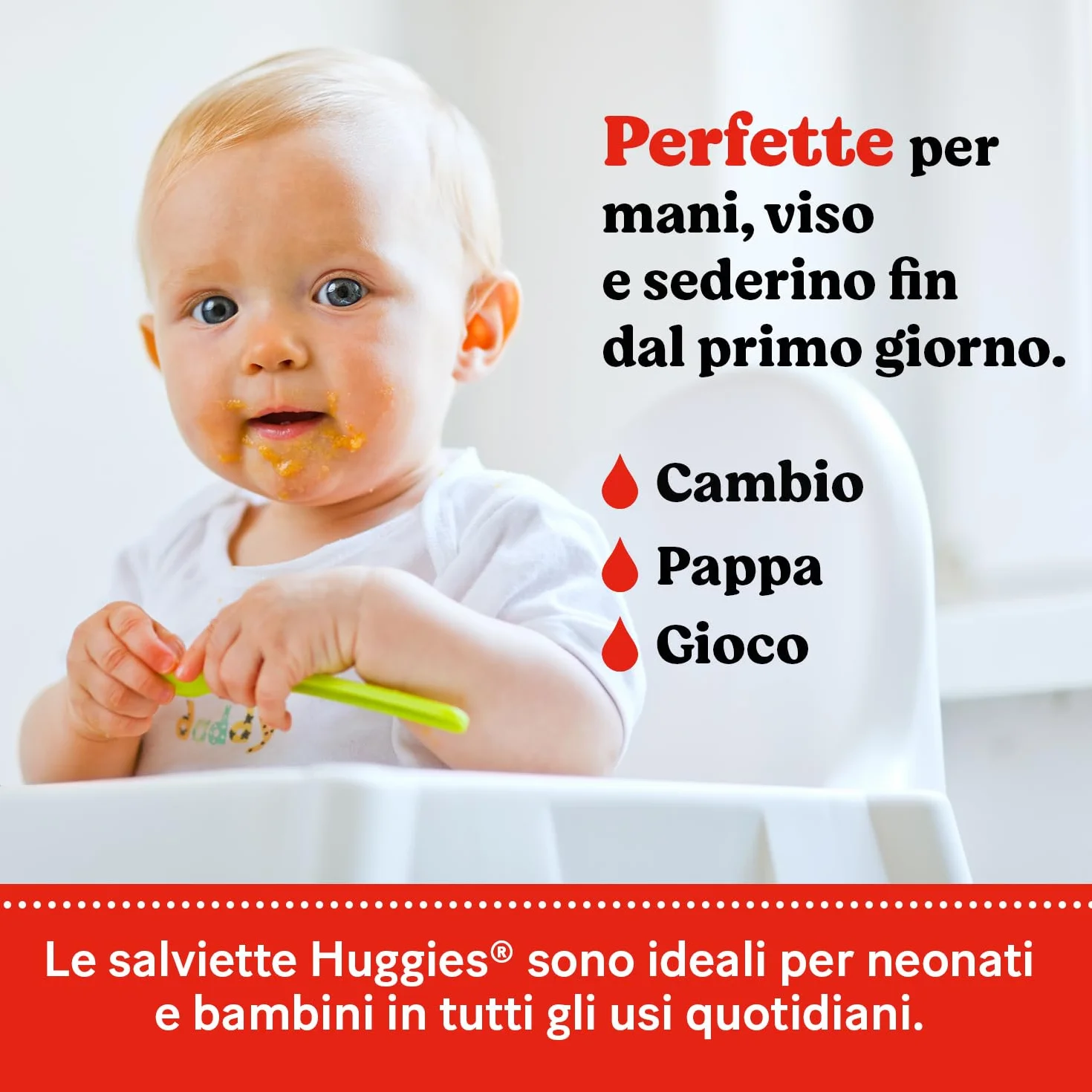 Huggies Extra Care Sensitive, Salviette neonato per pelli sensibili, 99% Acqua pura, 100% Plastic-free, Senza parabeni e alcool, 576 Pz (4 Pacchi da 3 Confezioni)