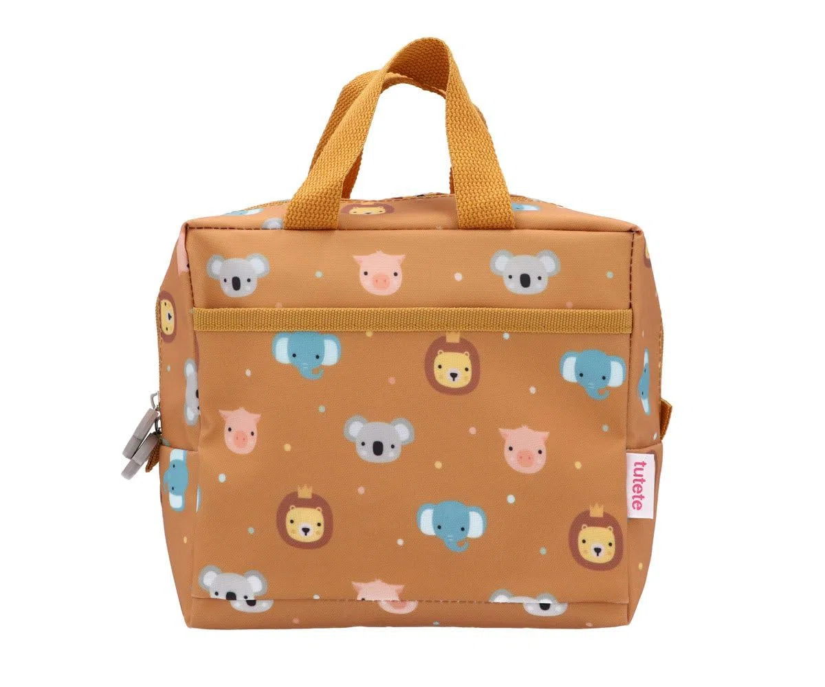Tutete Borsa Termica Pranzo Bambini | Borsa Pasto Piccola e Facile da Usare | Ideale per Pranzi e Merende | Esterno Impermeabile, Lavabile e Resistente | Animal Friends
