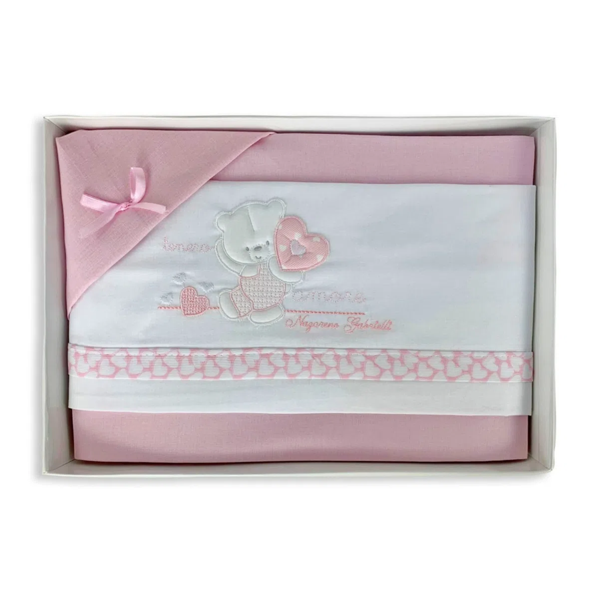Set Lenzuola Neonato (3 pezzi) 100% Cotone Estivo Culla Lettino Carrozzina Coordinato Completo (Culla (90x120cm), Rosa)