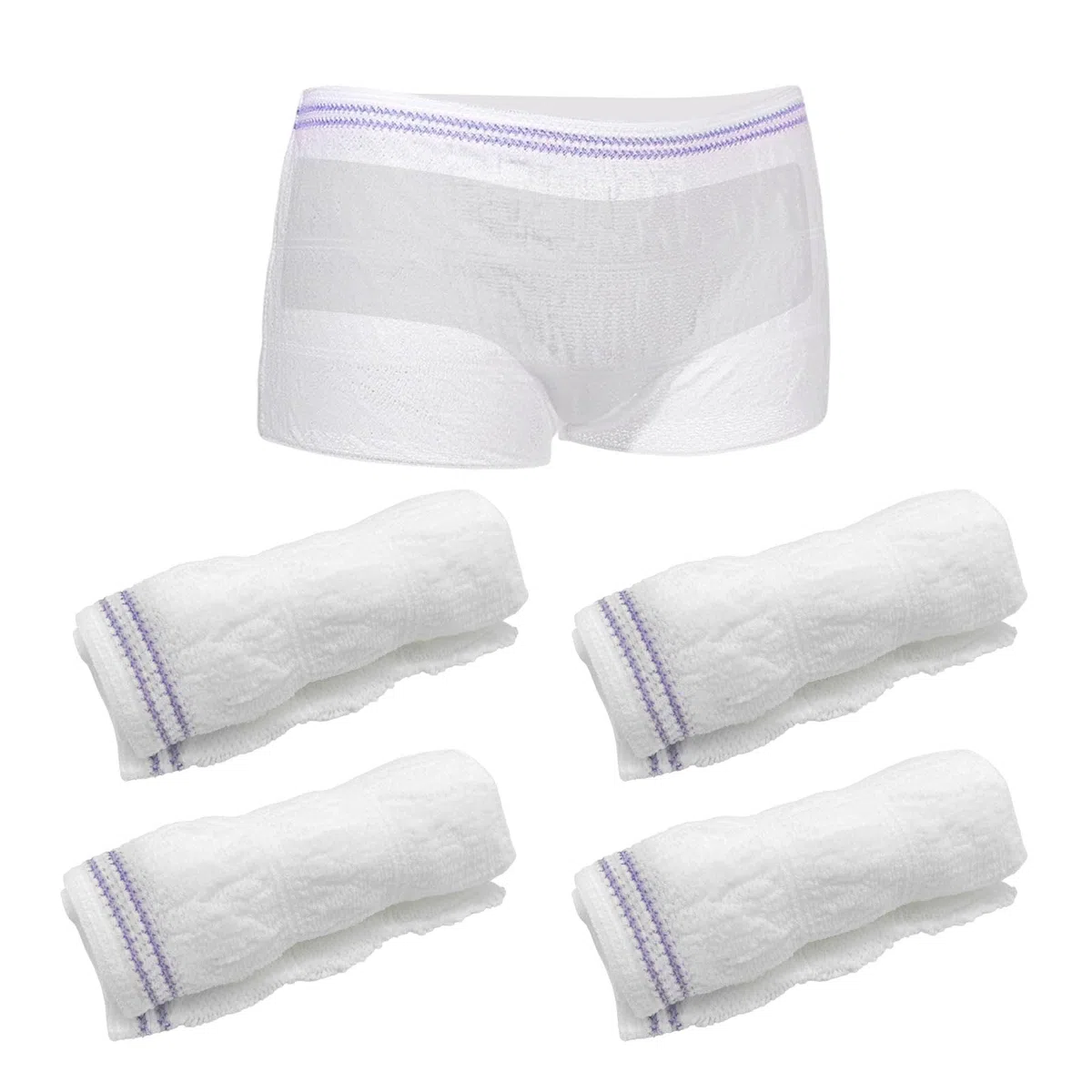 FUIPVGI Confezione da 4 pantaloni a rete riutilizzabili, per incontinenza, mutandine usa e getta da donna, per viaggi, donne incinte, incontinenza