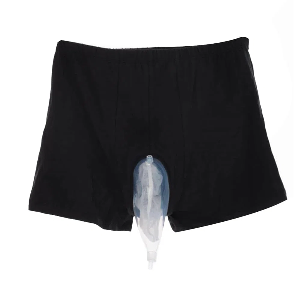 Nagoyuki Mutandine da Uomo Lavabili per Incontinenza, Pannolini, Pantaloni, Incontinenza Urinaria, Biancheria Intima, Borsa per Urina Legata alle Gambe (Grande)