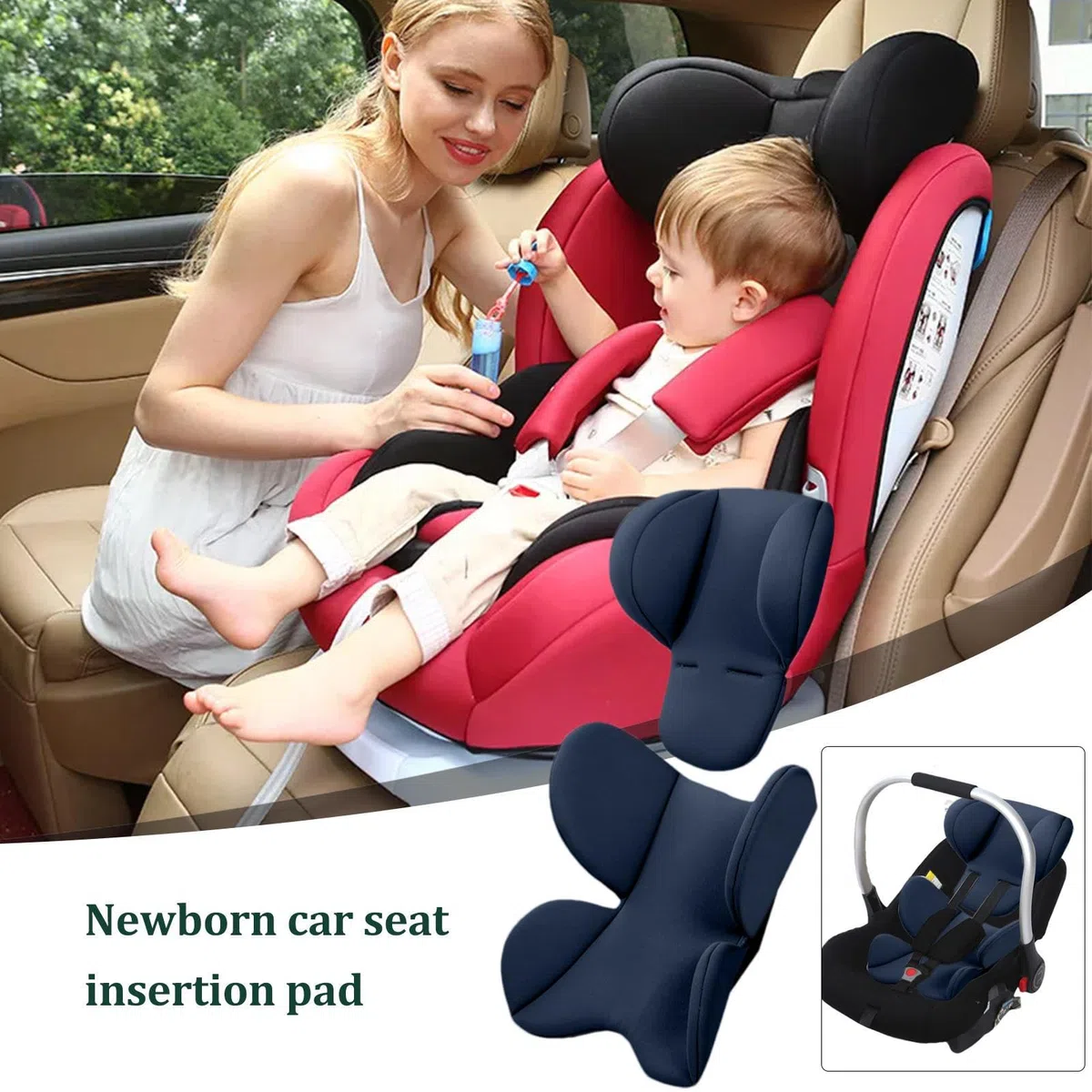 Inserto Cuscino Per Seggiolino Auto Bambini, Cuscino Per Seggiolino Auto Per Bambini, Riduttore Sedile Per Passeggino Neonato, Cuscino Per Inserto Per Seggiolino Auto Per Neonato