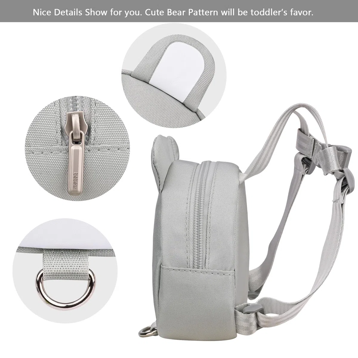 Bebamour Baby Animal Zaino con redini di sicurezza, mini borsa con corde di sicurezza per bambini, zaino portatile, zaino con cinture di sicurezza per ragazzi e ragazze,