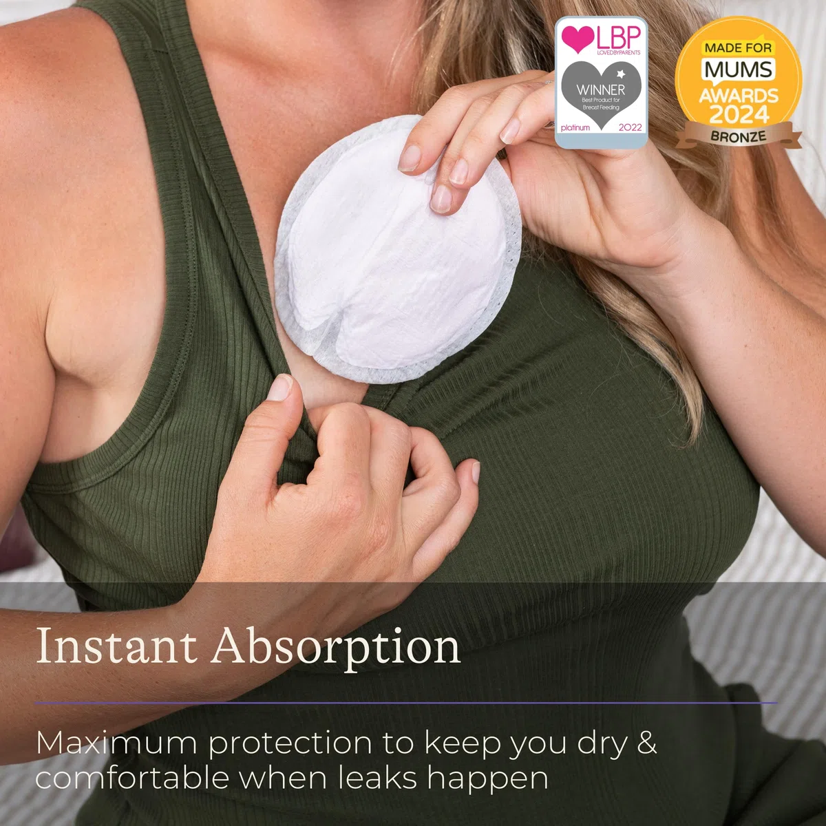 Lansinoh Coppette assorbilatte usa e getta, a prova di perdite, ultra sottili, assorbenti per maternità, vestibilità discreta, essenziali per l'allattamento, confezione da 100