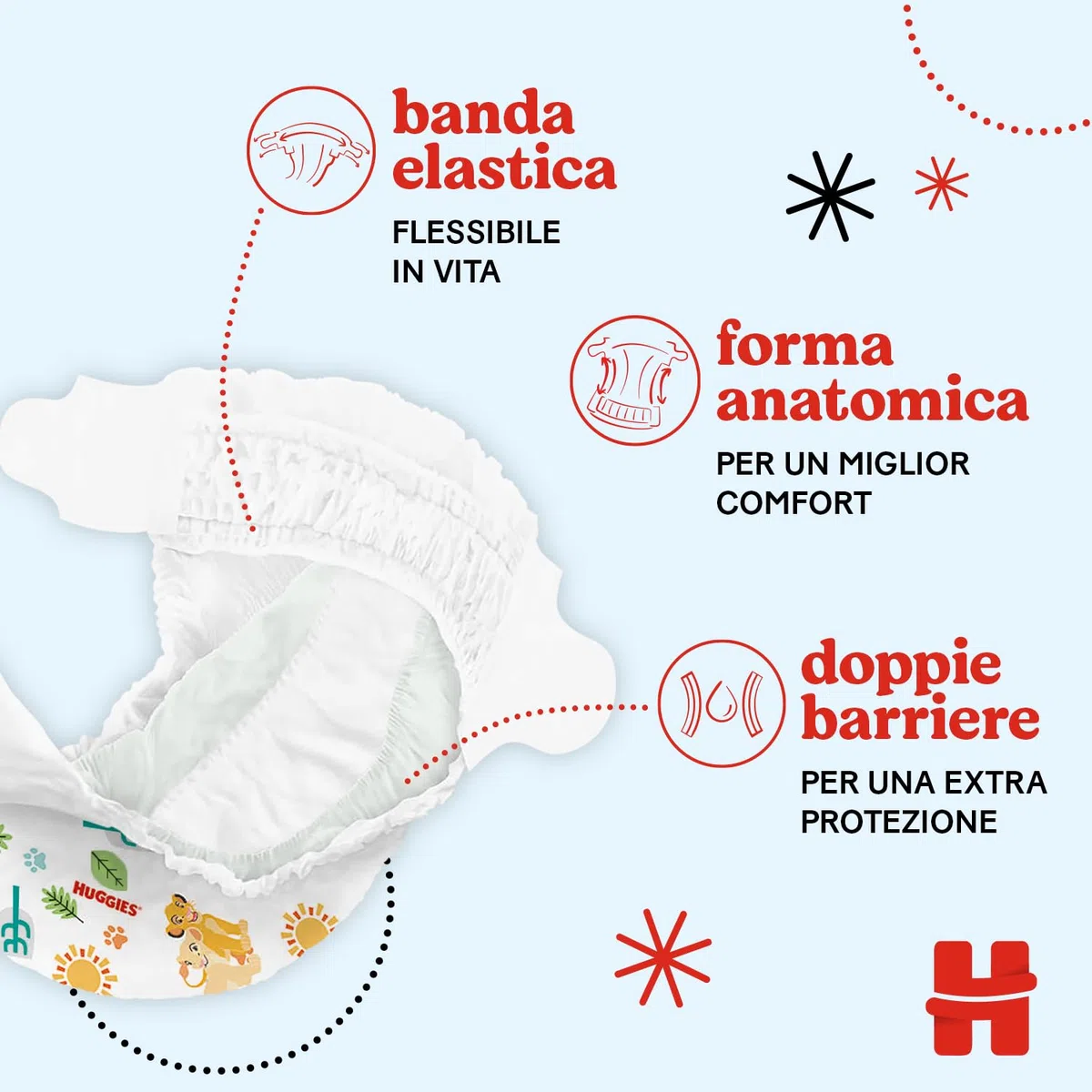 Huggies Classic, Pannolini Taglia 3 (4-8Kg), Protezione completa, Pacco Jumbo, 144 Pz