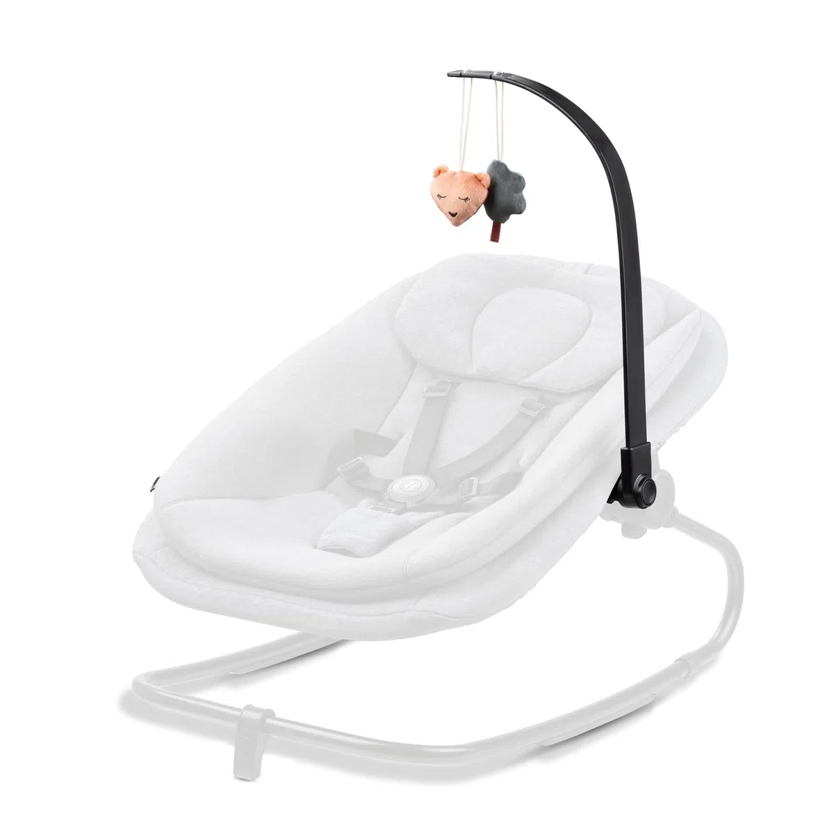 hauck Arco Giochi Neonato, Orso - Compatibile Solo con Sdraietta Highchair Bouncer (Non Adatto ad Altri Modelli) - Con Sonagli e Squeak - Facile da Fissare - Ruotevole