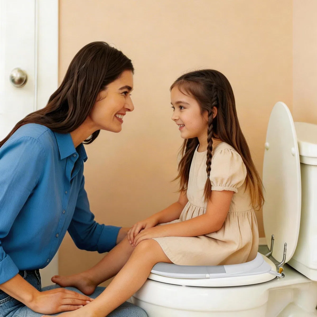 Bebamour Sedile WC pieghevole per bambini, portatile, da viaggio, con cuscinetti antiscivolo e paraspruzzi, compatto e leggero, adatto per WC standard del Regno Unito,coniglio