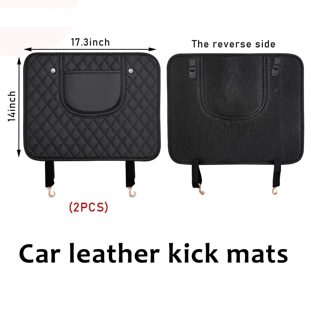 Cuscinetti Anti-Calci Seggiolini Auto per BYD Seal U 2024, Protezione Sedile dello Schienale Auto Proteggi Sedile Accessori 2 Pezzi,Black