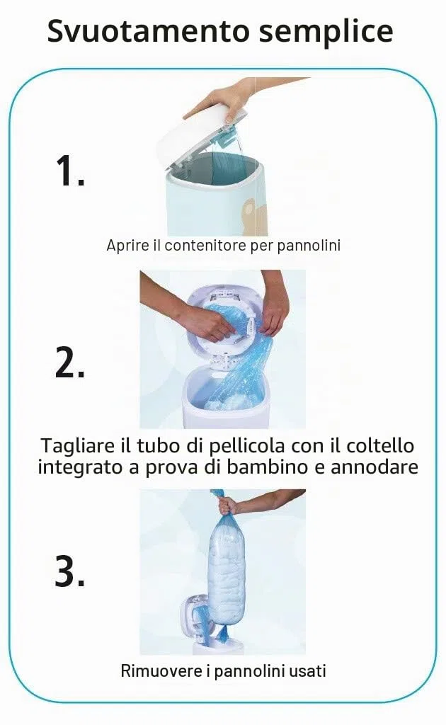 Angelcare - Ricarica mangiapannolini ottagonale, quantità a scelta, pacchetto di 3