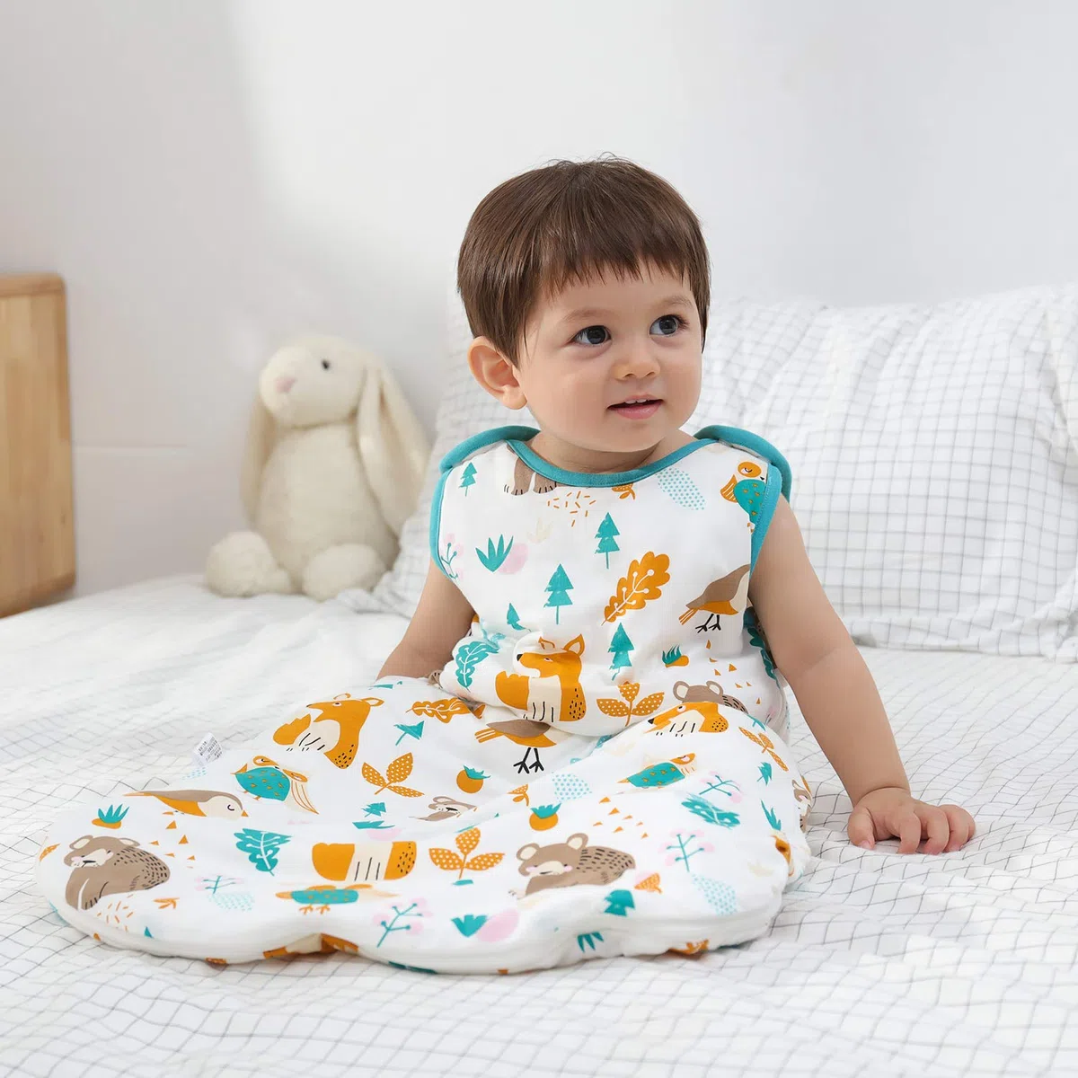 Mosebears Mosbears Sacco nanna invernale per bambini, 2,5 Tog, 100% cotone, diverse dimensioni dalla nascita fino a 24 mesi, adatto per tutto l'anno