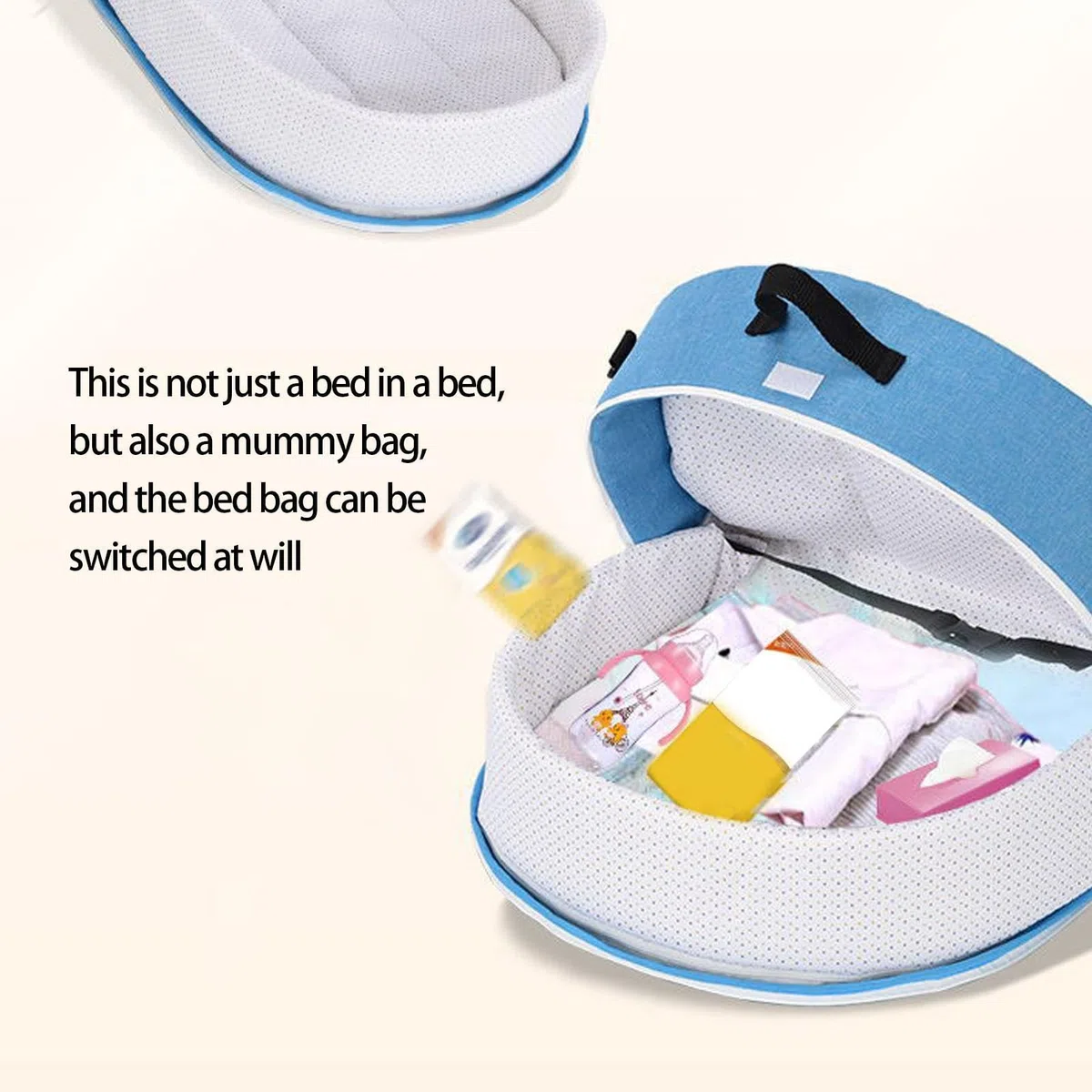 Lettino Da Viaggio Culla Per neonatis - Culla Pieghevole | Con Zanzariera, Nido Accogliente, Lettino Per Bambini | Culla Portatile Per Bambini Con Giocattoli Per Lo Sviluppo E Rete Traspirante