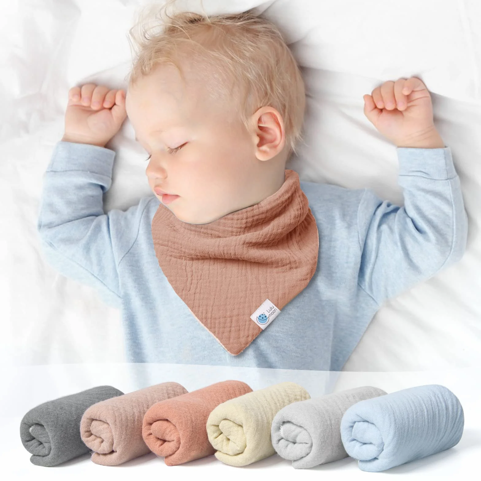lulumoon bavaglino neonato bavaglini neonata bavaglini bandana für per bambino e bambina 6 pezzi