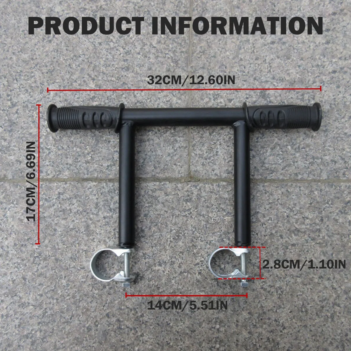 Prolunga per maniglia del passeggino, diametro 28 mm..Maniglia per passeggino per bambini, maniglie di estensione rialzate da 6, 7 ​​pollici, prolunga per manubrio in plastica per carrello, passeggi