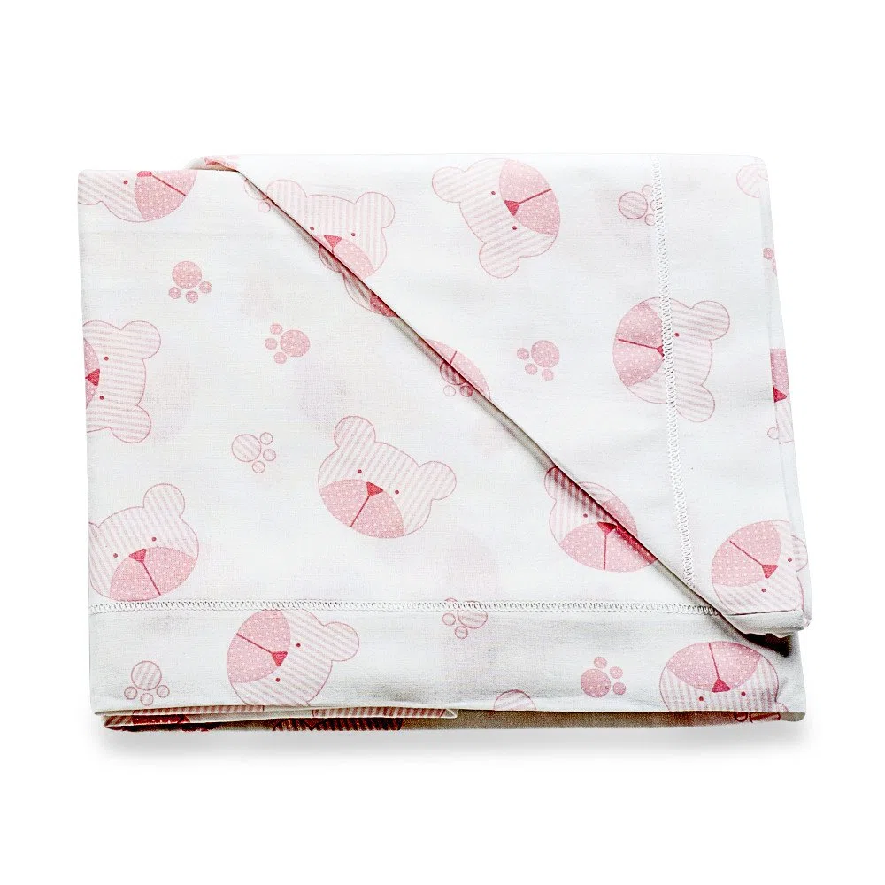 Italbaby 020.1000-003 Set 3 Lenzuoline Per Lettino In Puro Cotone. Made In Italy, color Rosa, 3 Unità