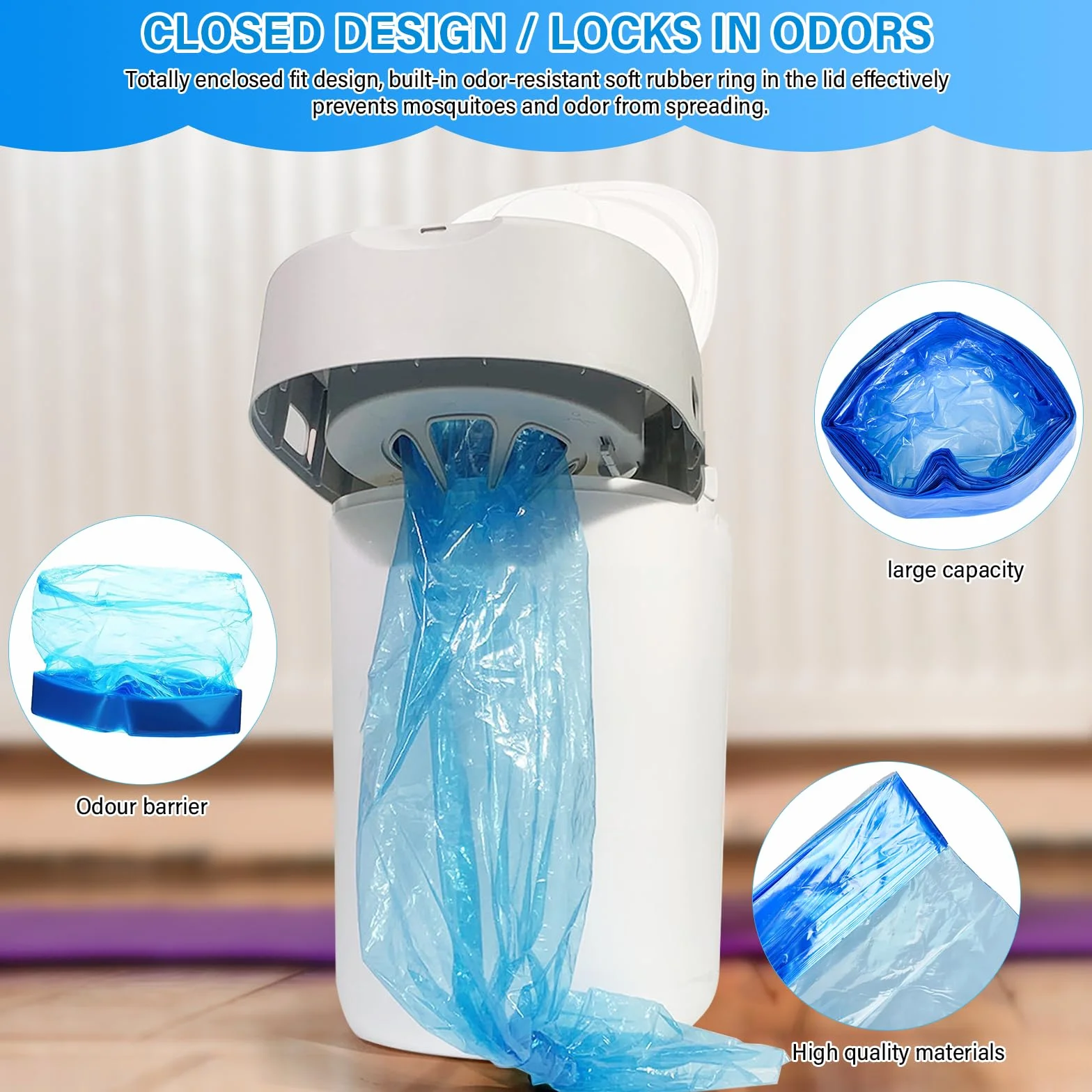 Gigmeta 9 Pezzi Ricarica Mangiapannolini, Pannolino Sacchetti di Ricarica Compatibile con AngelCare & Litter Locker & Tommee Tippee