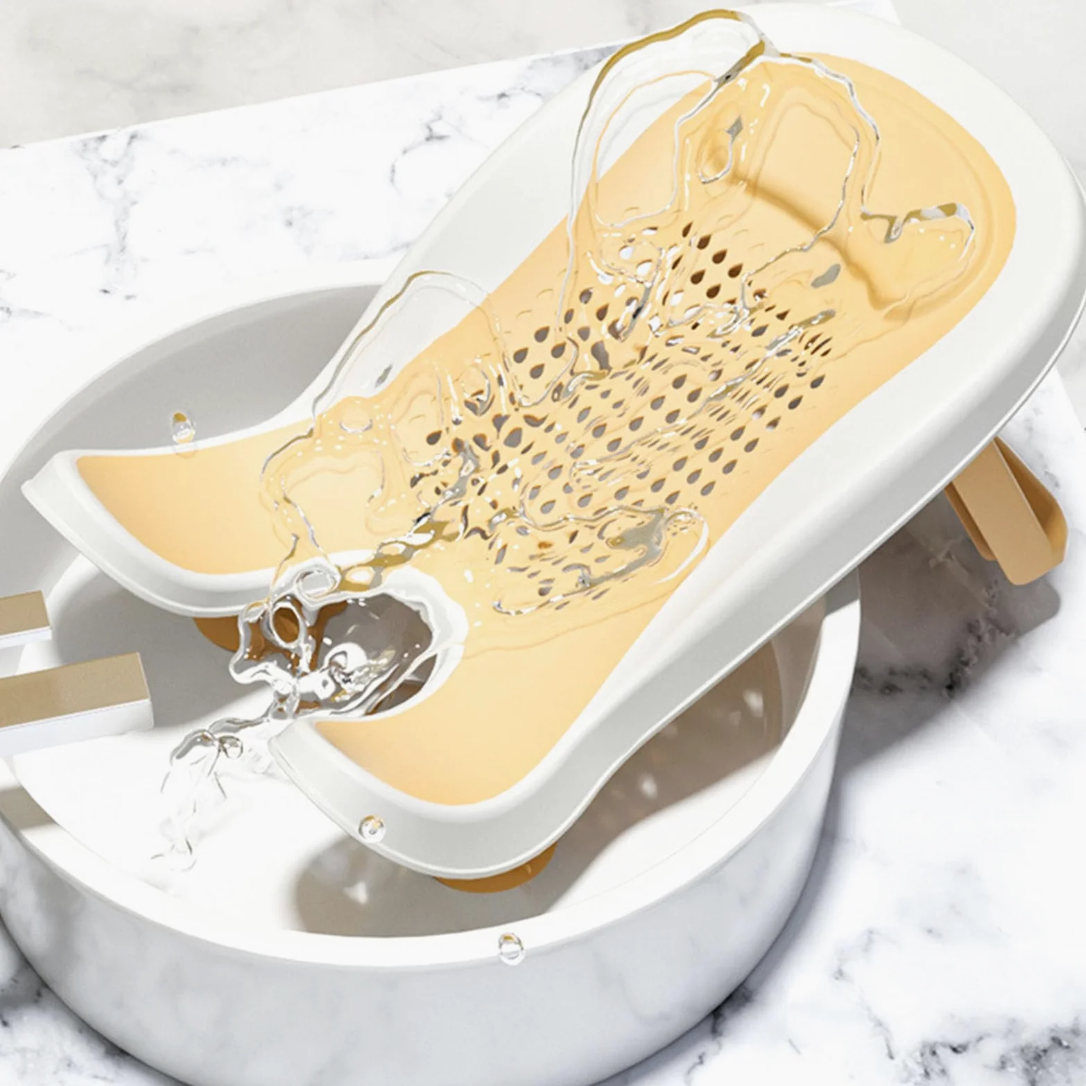 Neonati Butt Wash Tool Bambini Bagno Stand Portatile Baby Ass Lavaggio Stand Può Sedersi o Sdraiarsi per il Lavaggio