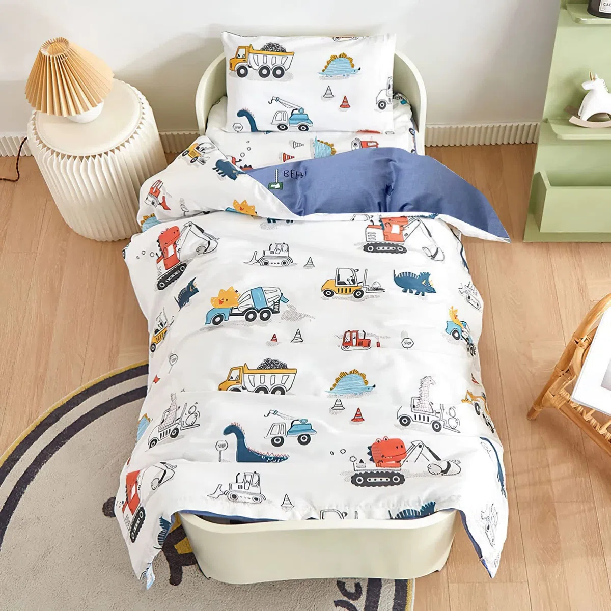 KEAYOO Biancheria da Letto per Bambini,100% Cotone, Copripiumino 100 x 135CM+Federa 60 x 40CM