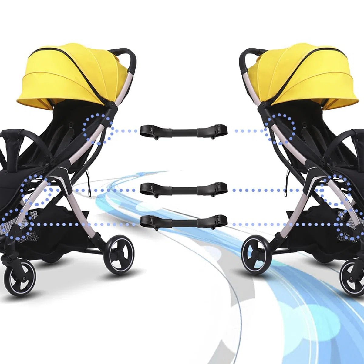 2 Pezzi Connettore Passeggino Connettore Passeggino Universale Passeggino per Gemelli Passeggino per Auto per Neonati per Passeggino Esterno Connettore