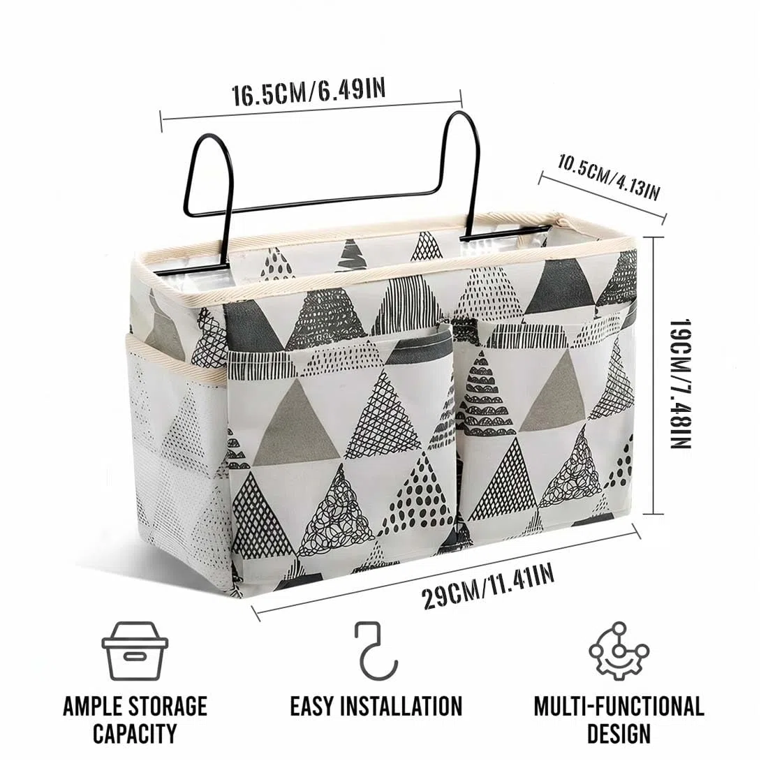 1 Pezzo Tasche da Letto Appendibile con Gancio Borsa, Organizzatore per Accessori, Ideale per Camera da Letto e Viaggio