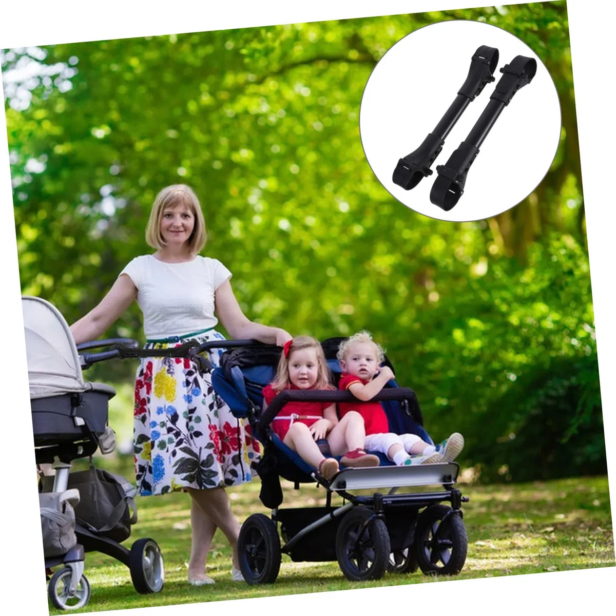 BESPORTBLE 2 Connettore Gemellare in Accessorio per Unire Due Passeggini Singoli Resistente Ragazzo per Passeggiate all