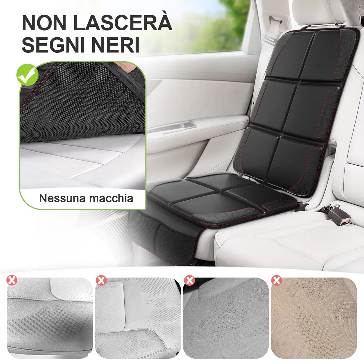 Gimars XL Protettore di Sedili Auto, 2 pezzi, [Compatibile ISOFIX] Universale Antiscivolo Impermeabile Tessuto Oxford 600D Coprisedili Auto Bambini con 2 Tasche Rete per SUV Berline Camion, Nero