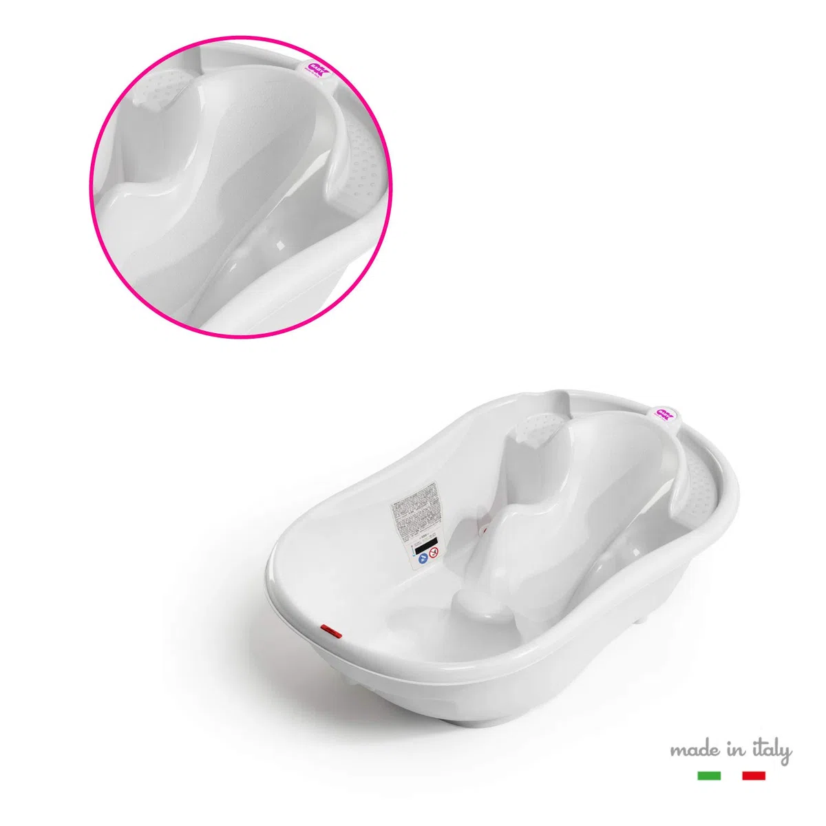 OKBABY Onda Evolution - Vaschetta dal Design Ergonomico con Seduta Antiscivolo per il Bagnetto del Neonato 0-12 Mesi - Verde