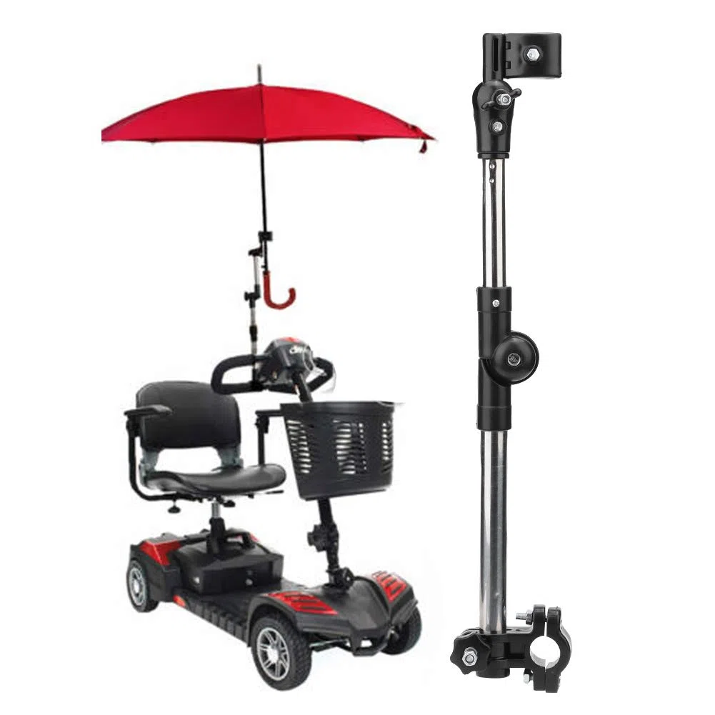 Supporto per ombrello per sedia a rotelle, morsetto per ombrello, morsetto per ombrello, supporto universale regolabile per ombrello, per carrello per bambini, sedia a rotelle, carrello da