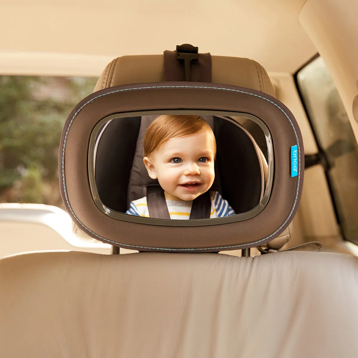Munchkin Specchietto per seggiolino auto, Specchietto retrovisore grandangolare per bebe e bambini rivolti all'indietro, 100% infrangibile e testato contro gli urti, Accessori essenziali