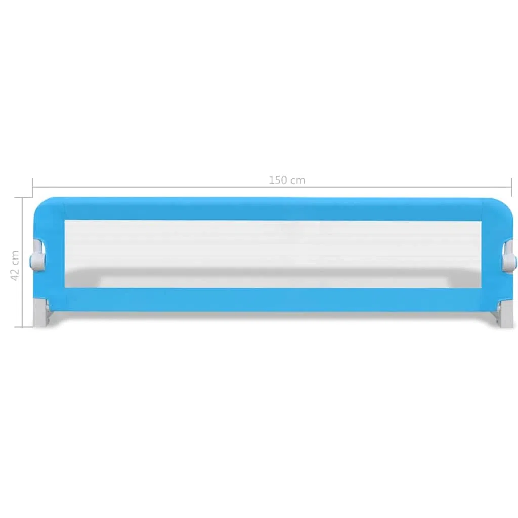 vidaXL 2 x Barriera per letto di sicurezza per bambini blu camera da letto