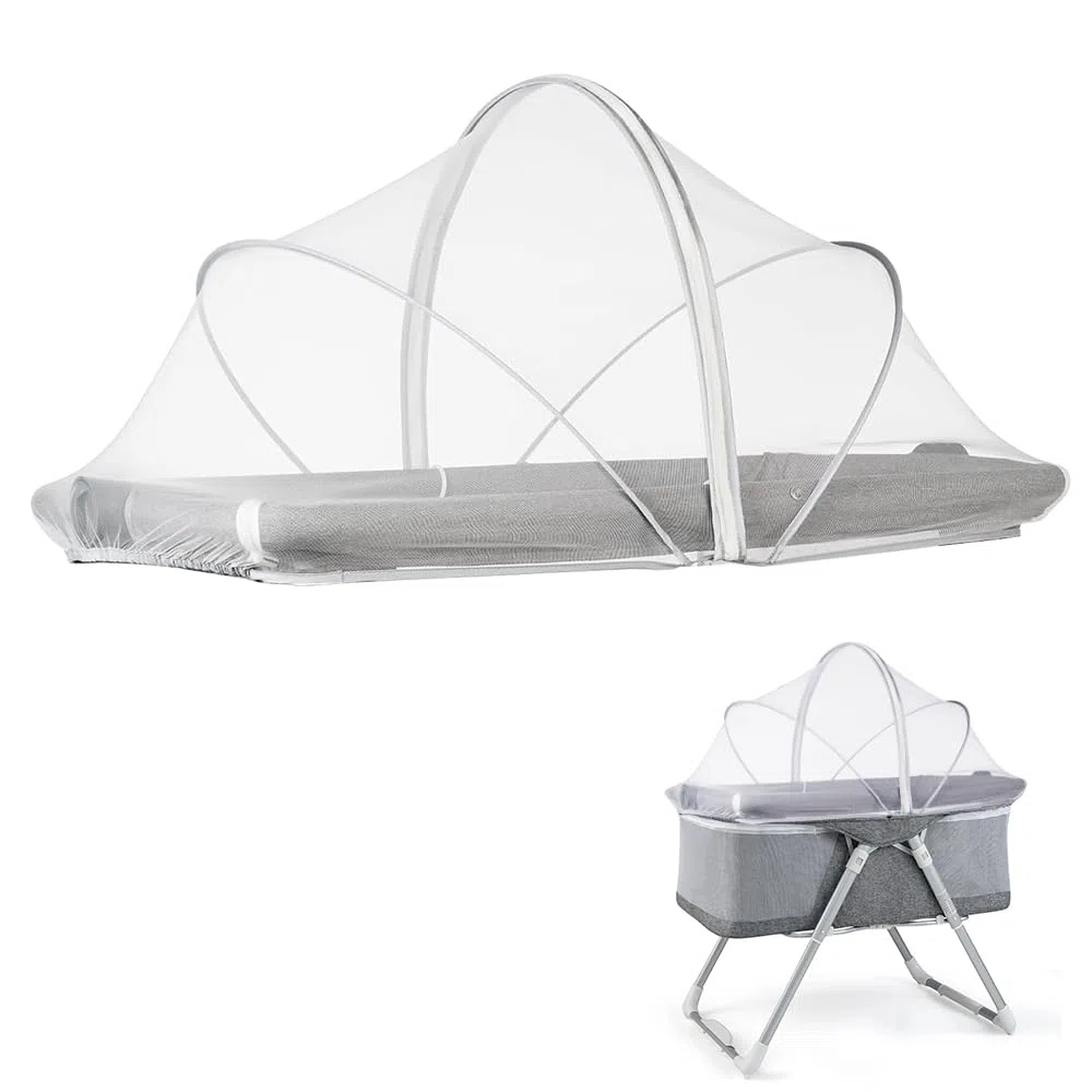 mizikuu Zanzariera Culla Neonato, Zanzariera per Lettino Universale 55x100cm con Cerniera a 2 Vie Portatile Traspirante Zanzariere per culla per Camera da Letto Familiare, Campeggio, Bianco
