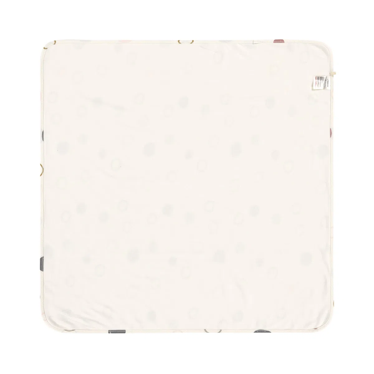 LÄSSIG baby cuddle blanket certificato GOTS morbido/Interlock Baby Blanket 80 x 80 cm Circles offwhite
