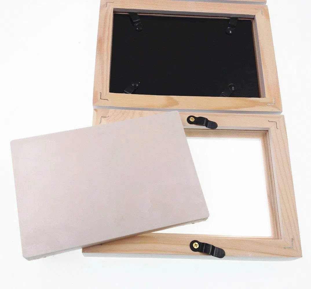 JZK Bianco kit cornice neonato, impronta piedi mani dei bambini, in legno, porta foto bebe, regalo originale
