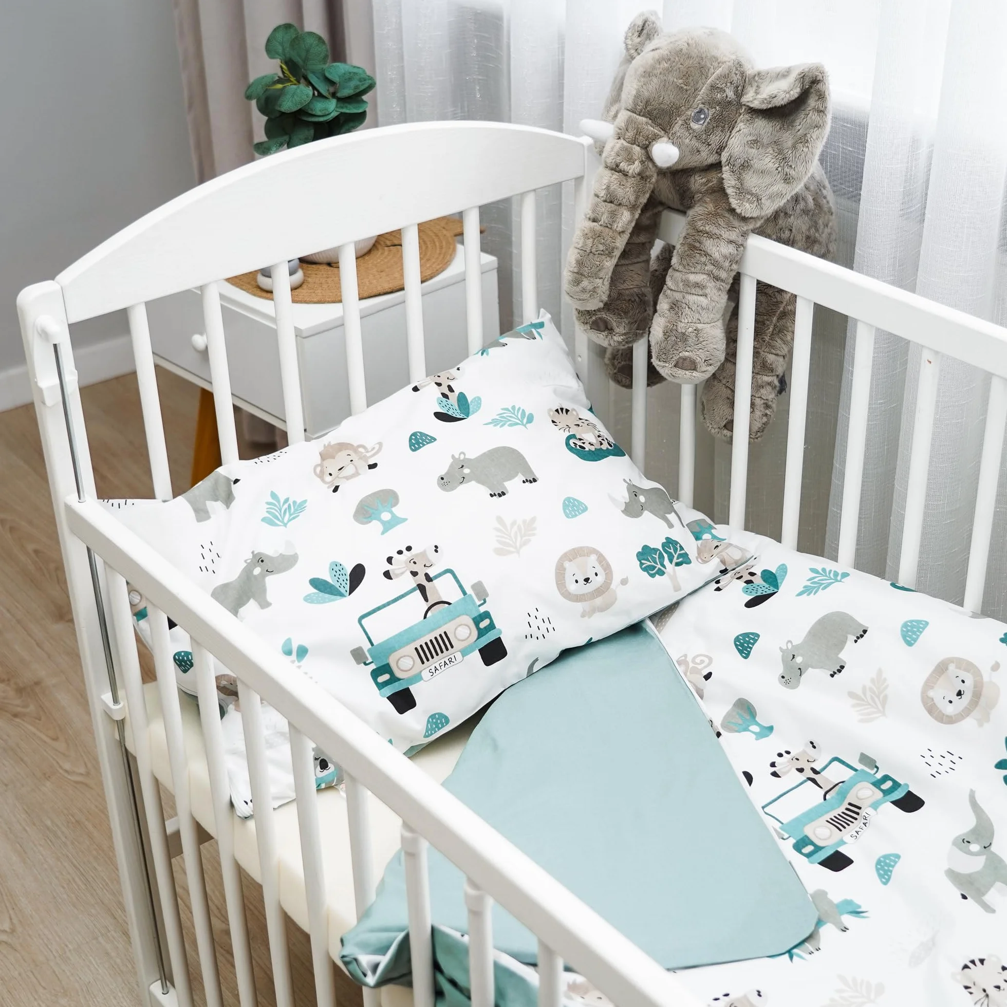 Totsy Baby Copripiumino lettino neonato 100x135 cm - Cotone parure di copripiumini bambino e bambina per culla Set lenzuolo per piumino 100 x 135 cm con federe 60 x 40 cm Oeko-Tex
