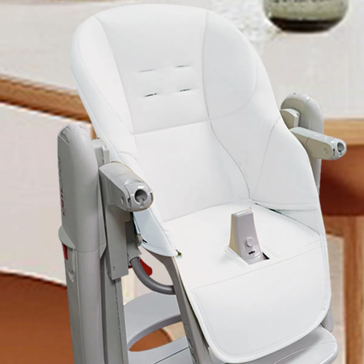 Fodera per sedia da pranzo per bambini, imbottitura per seggiolone in pelle PU, comoda fodera per cuscino per seggiolone per bambini Fodera ricambio per inserto per seggiolone per Peg Perego Tatamia