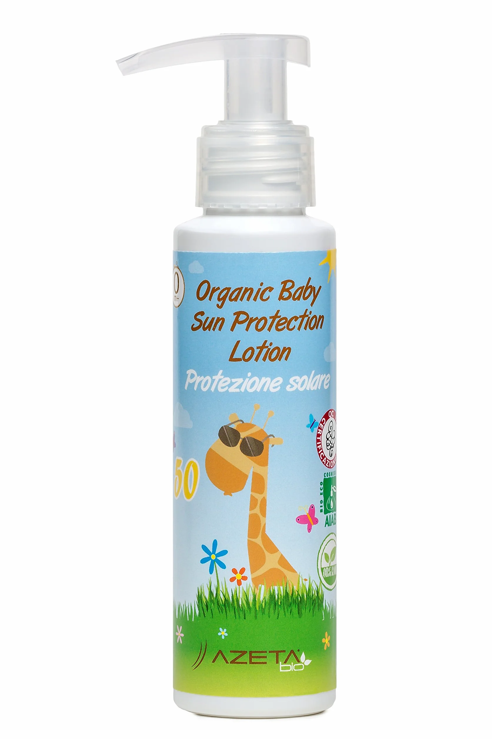 Protezione Solare 50 ***Nuova Formula 2020*** - AZETA bio - Linea bimbi (100 ml)