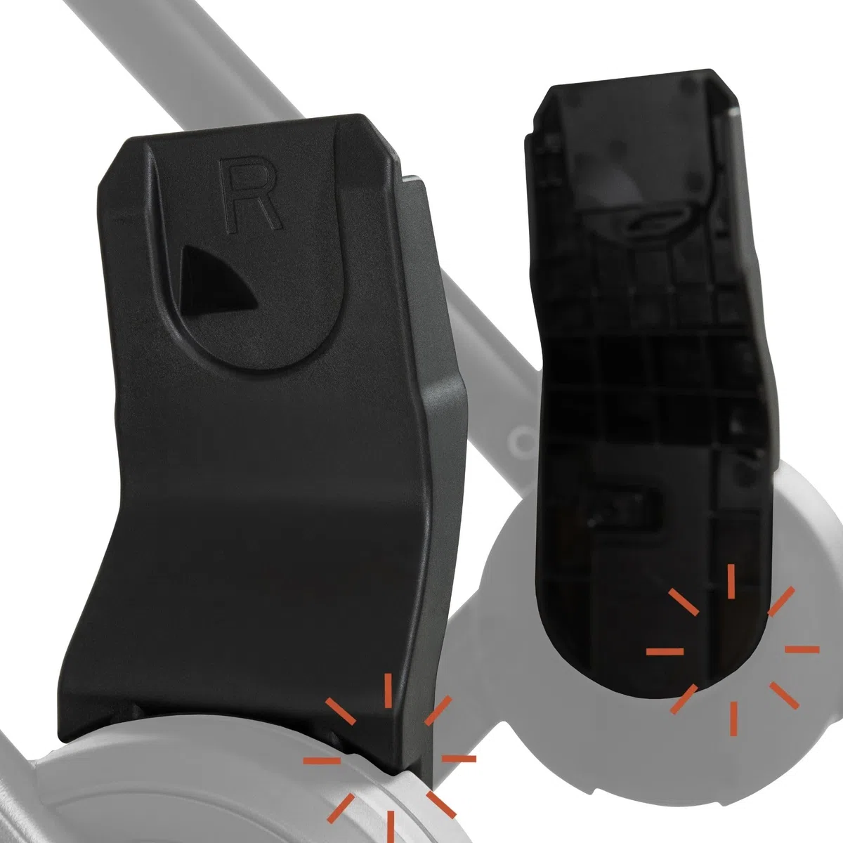 hauck Adattatori per Ovetto, Nero – Compatibili solo con Passeggini Walk N Care e Walk N Care Air - Con Seggiolino Auto Drive N Care e Modelli Selezionati di Altre Marche