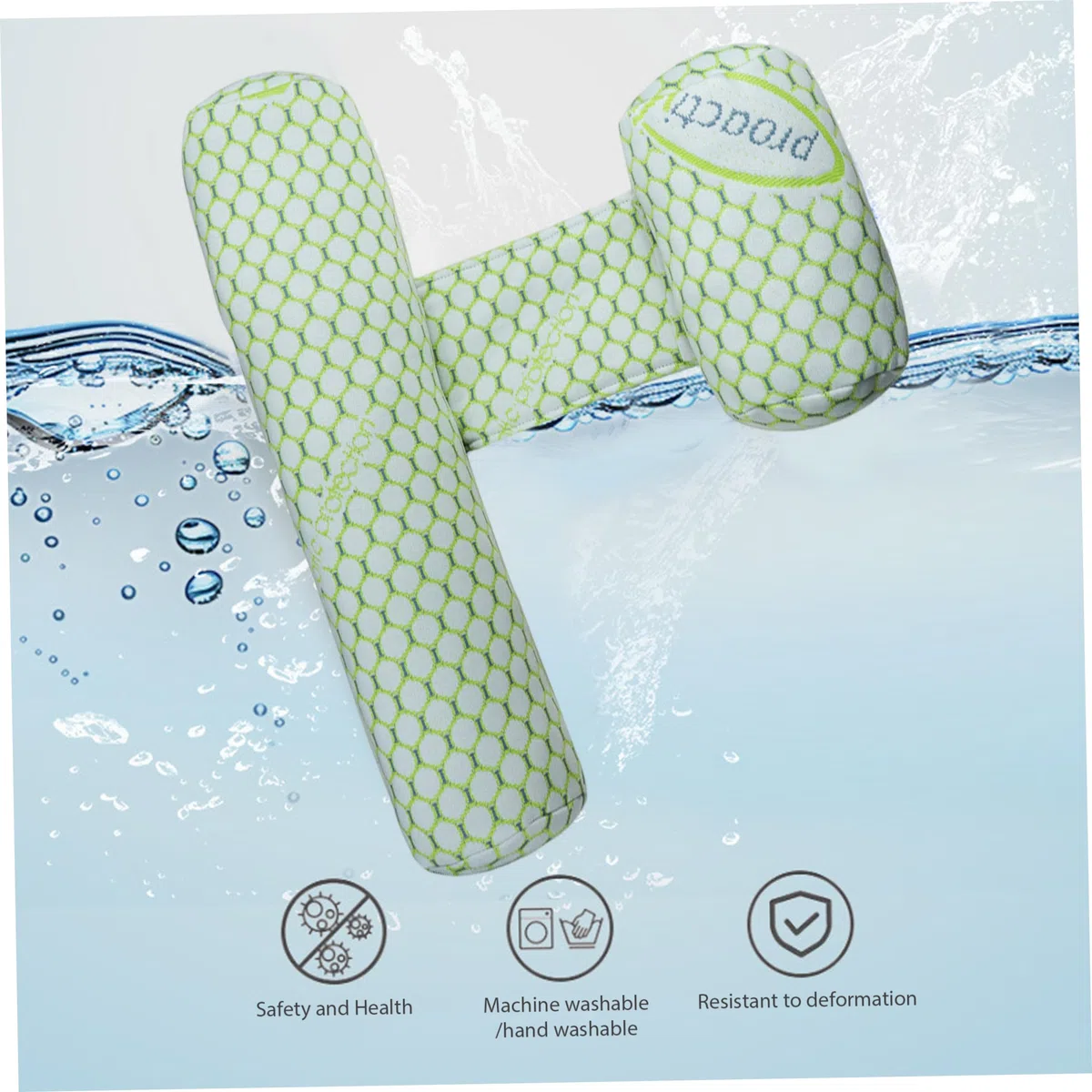 Cuscino a cuneo per neonato, cuneo per dormiente laterale, cuscino antirotolamento con tessuto fresco e traspirante, verde (7, 87-9, 45 pollici)