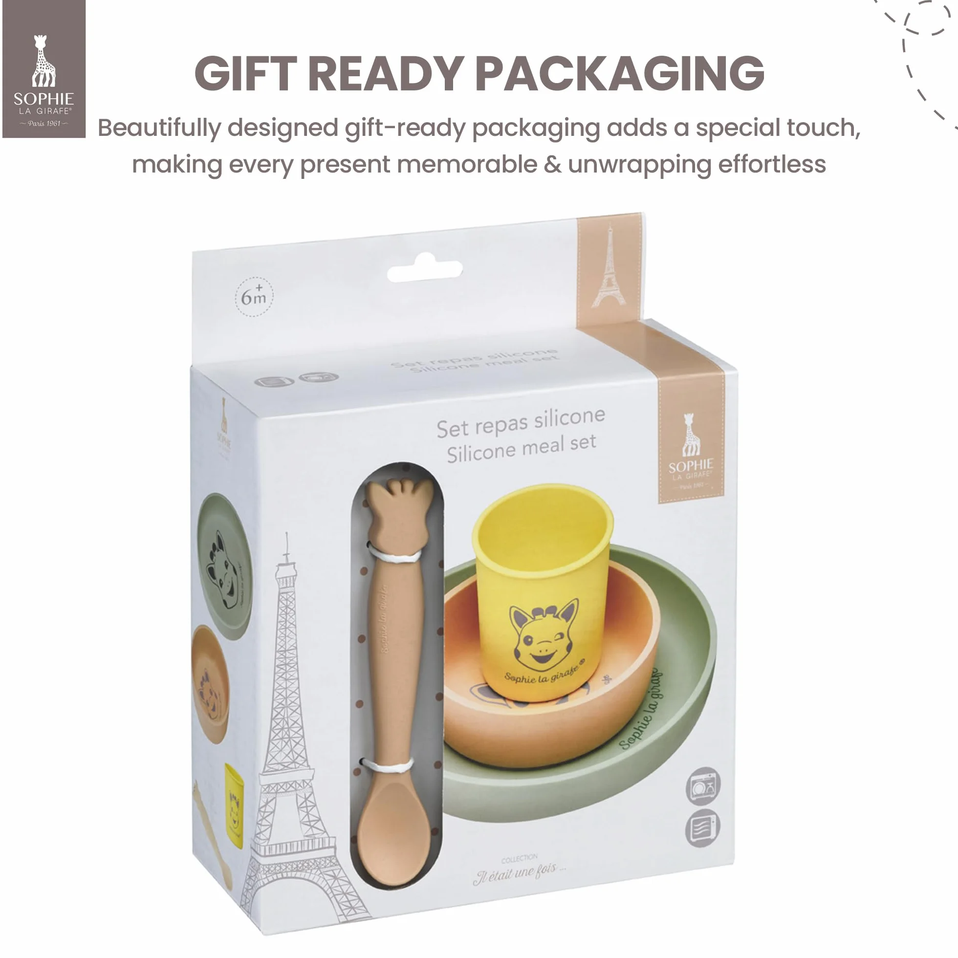 Sophie la Girafe - Set Pappa Silicone 4 Pezzi - Da 6 Mesi