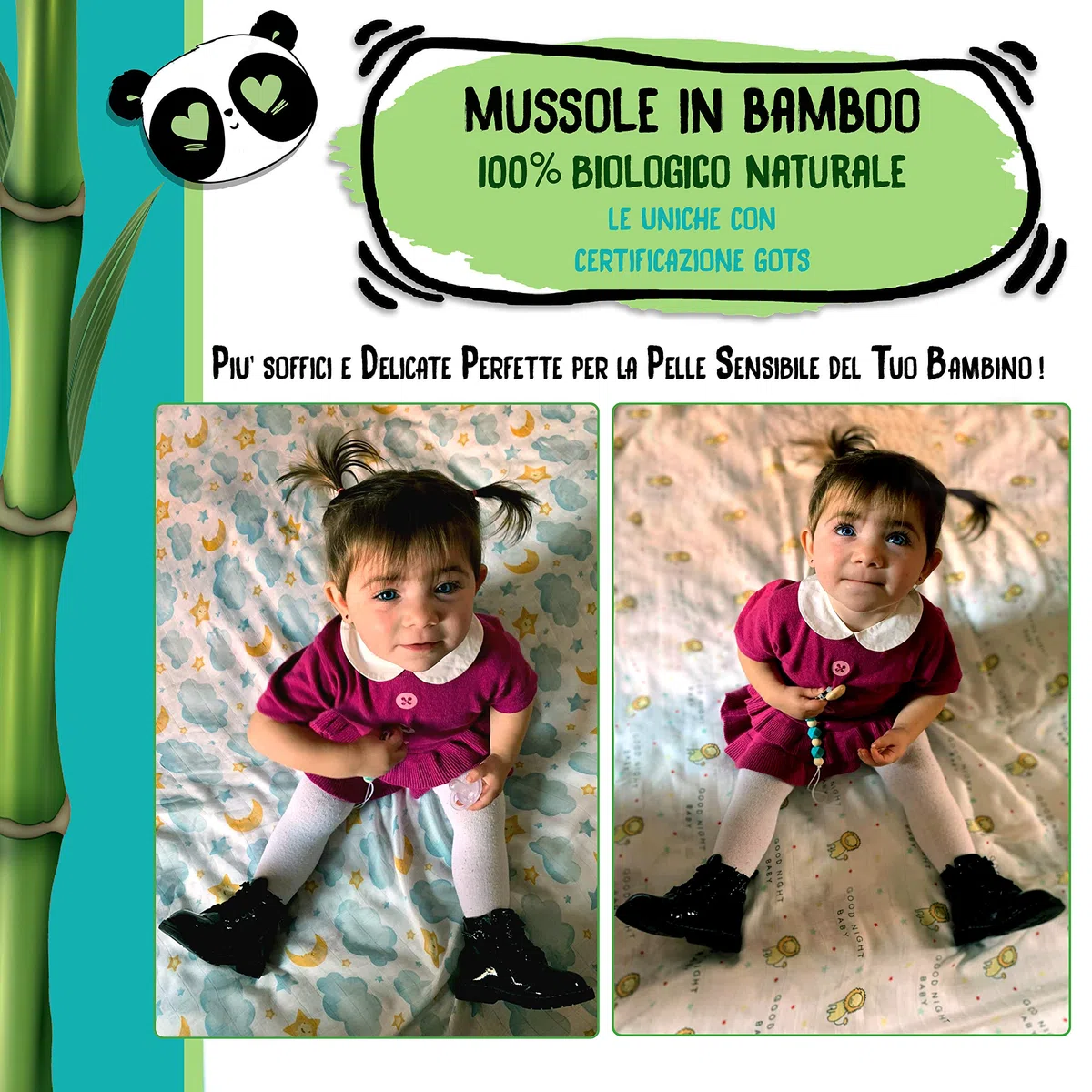 Mussole Neonato Bamboo 100% Biologico, 3 Copertine In Mussola, 120x120, Copertina Neonati Per Culla, Passeggino, Ovetto, Morbide, Sicure, Per Tutte Le Stagioni Più Portaciuccio Omaggio Leolea